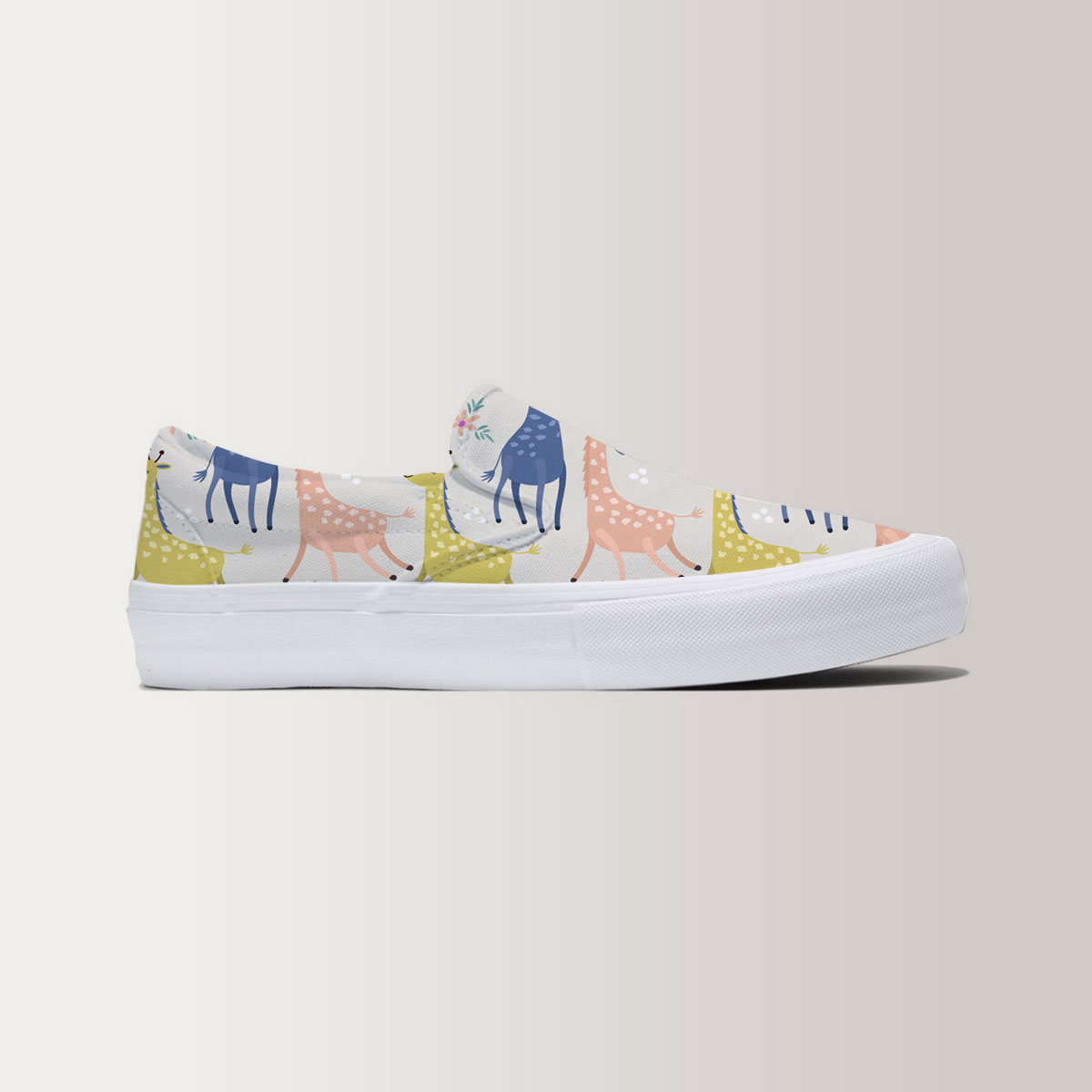 Colorful Giraffe Slip On Sneakers 6