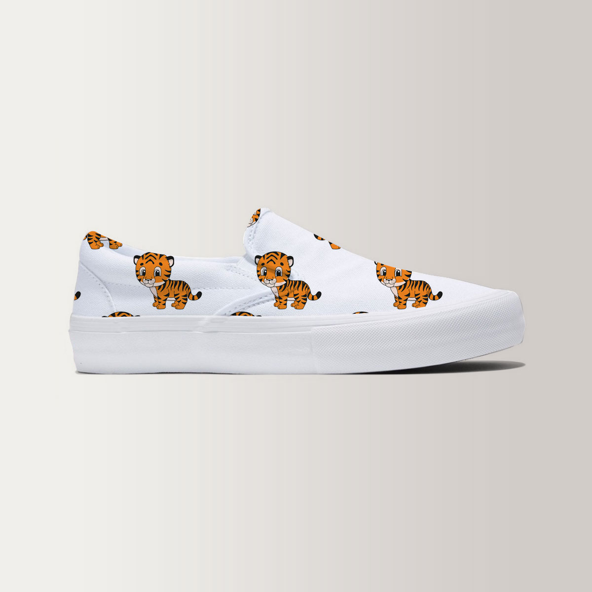 Cute Little Tiger Slip On Sneakers 6