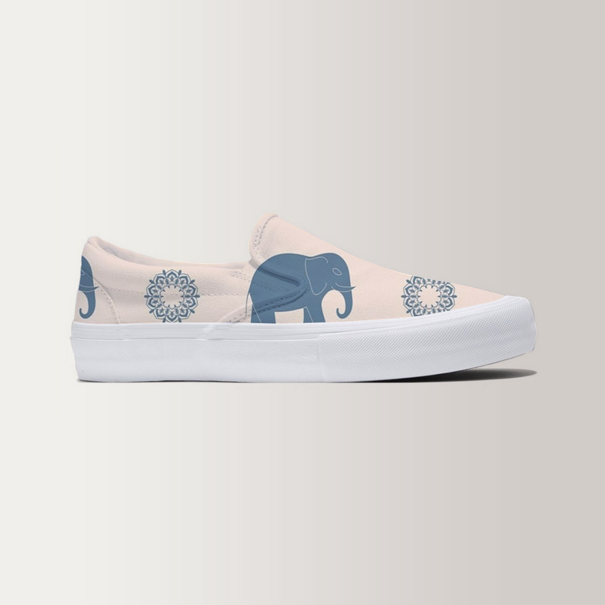 Flower Asian Elephant Monogram Slip On Sneakers 6