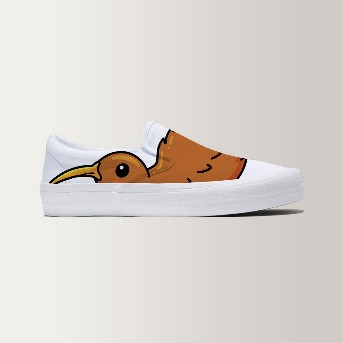 Lovely Falling Kiwi Bird Slip On Sneakers 6