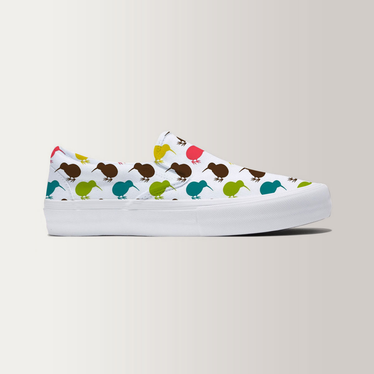 Multiple Colors Kiwi Bird Monogram Slip On Sneakers 6