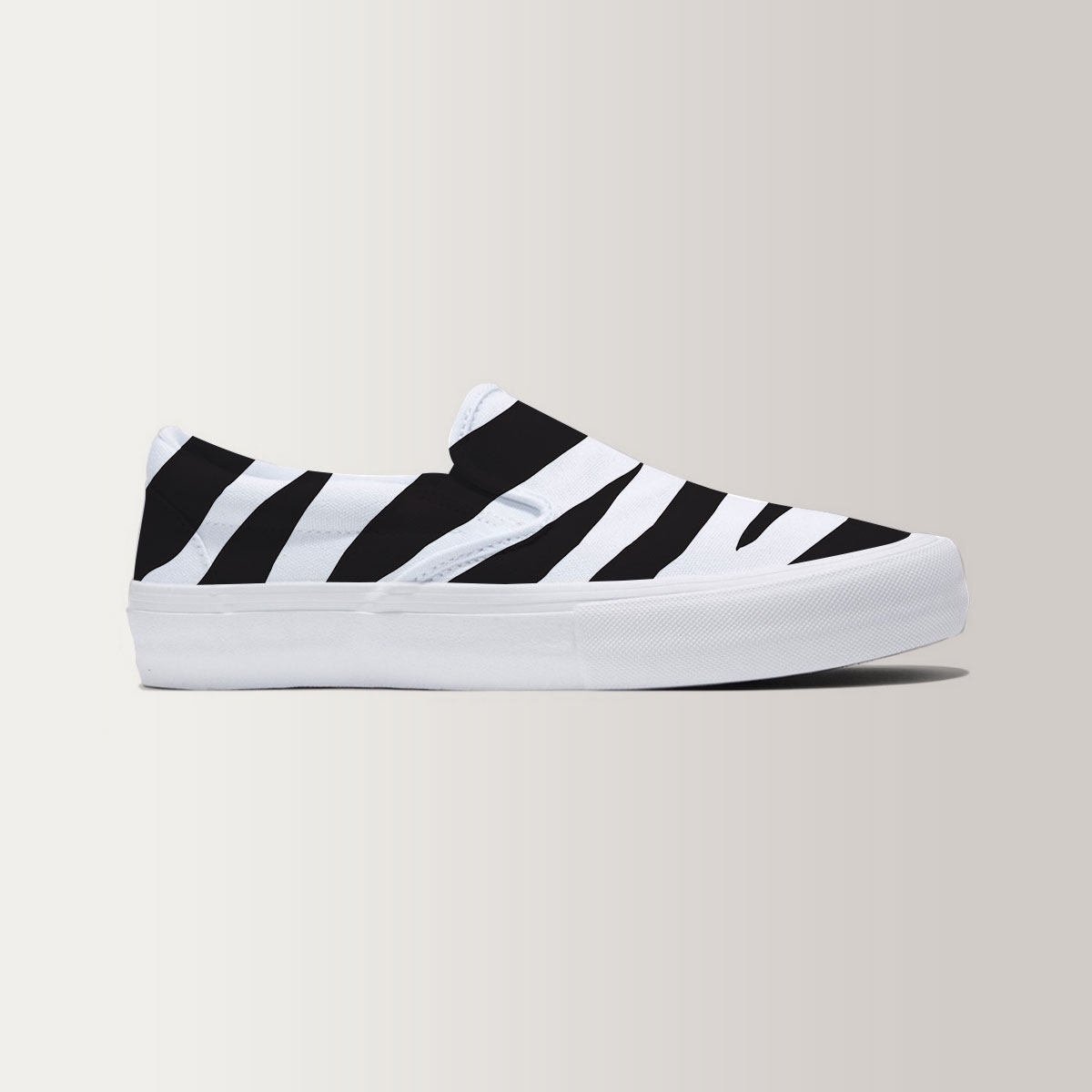 Zebra Skin Slip On Sneakers 6