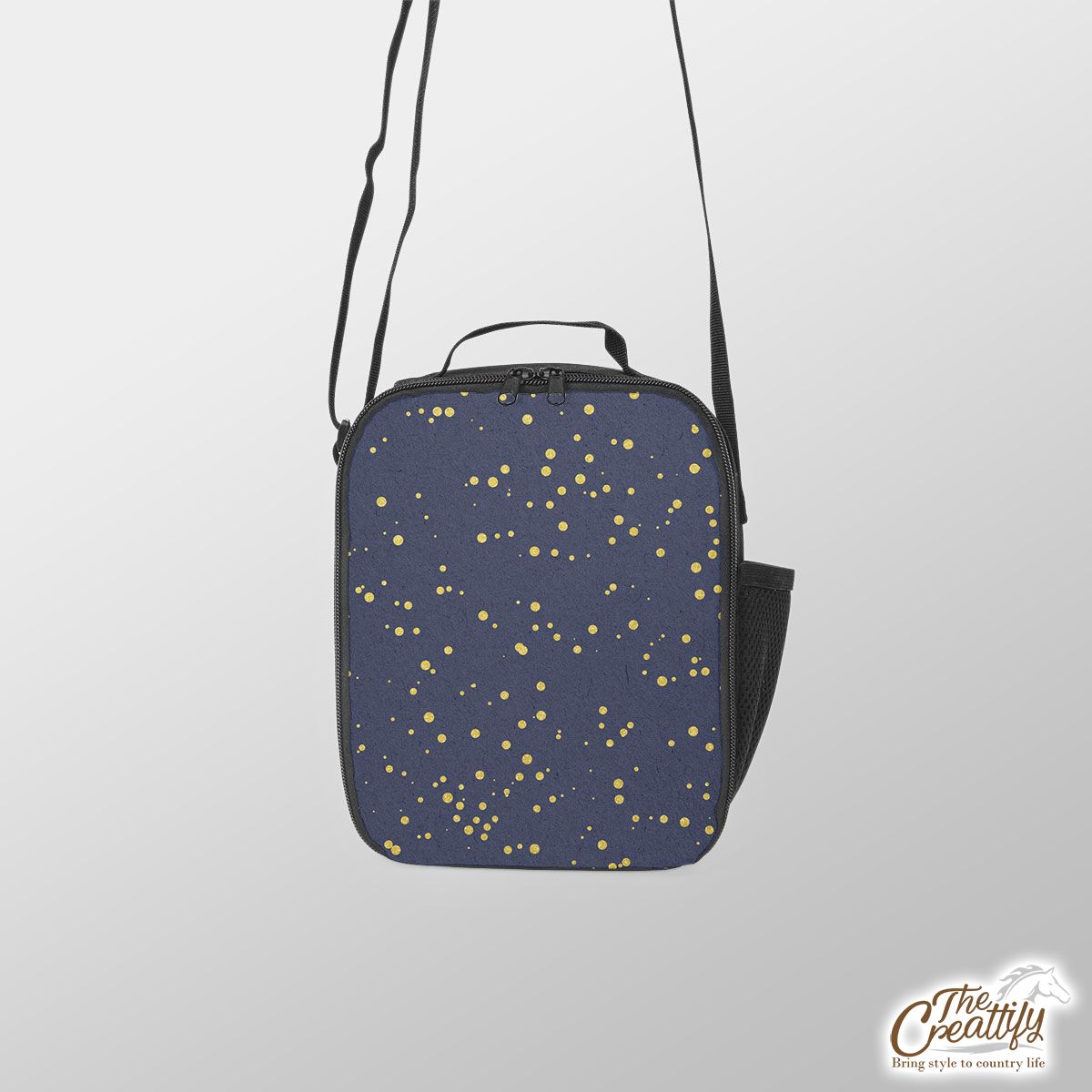 Sparkling Golden For Night Christmas, Christmas Gift Ideas Lunch Box Bag