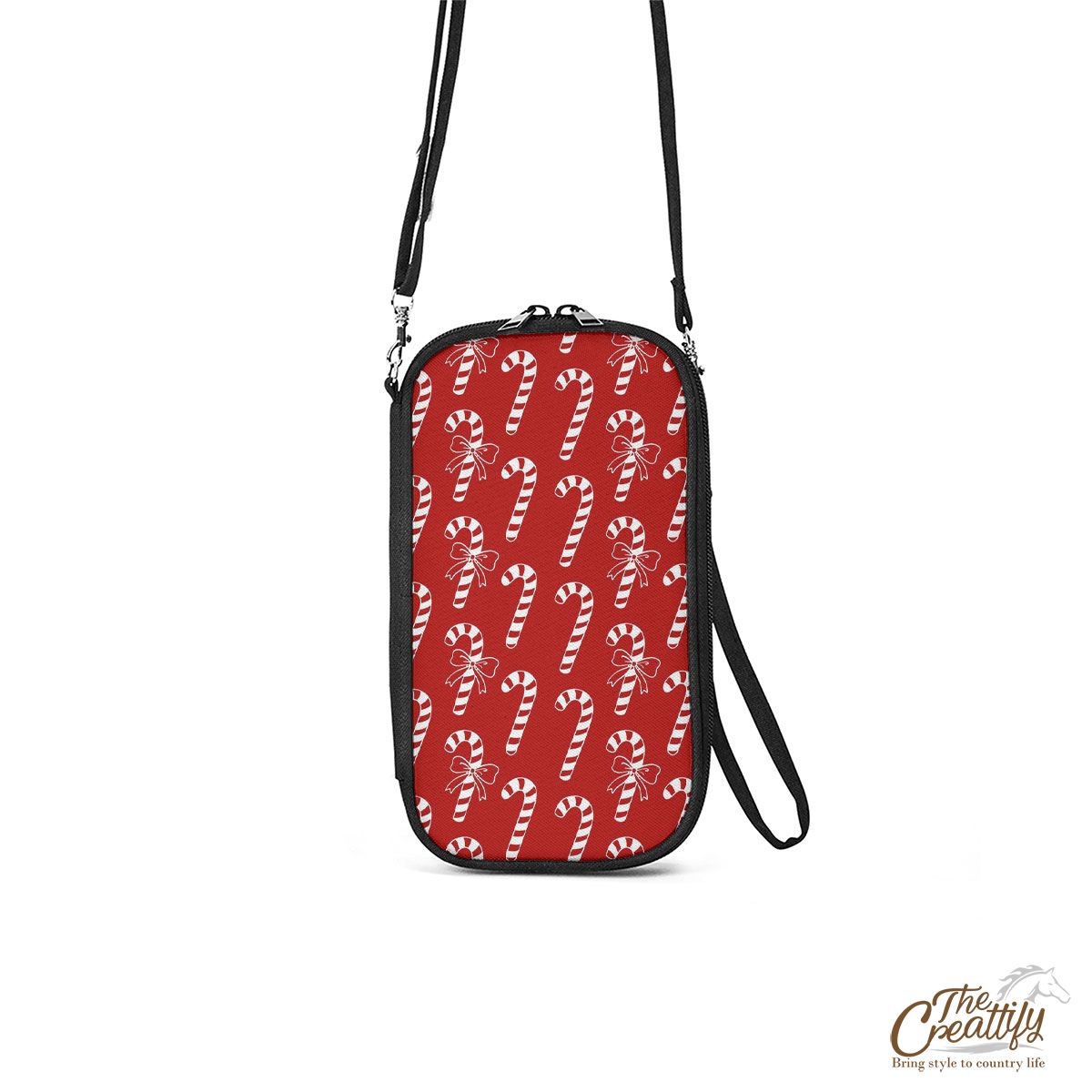 Candy Cane Red Christmas Passport Wallet