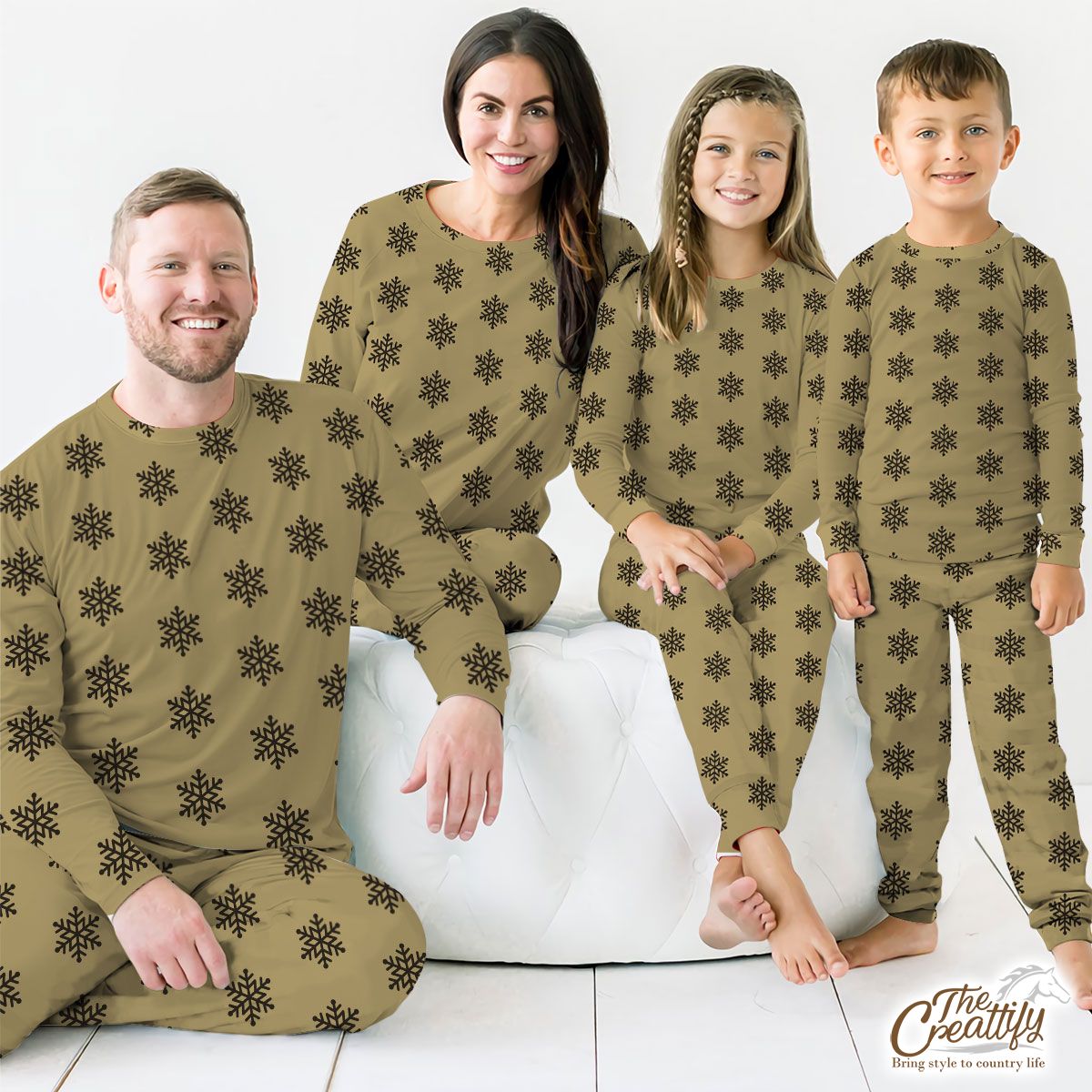 Christmas Snowflake Clipart On The Brown Background Pajamas