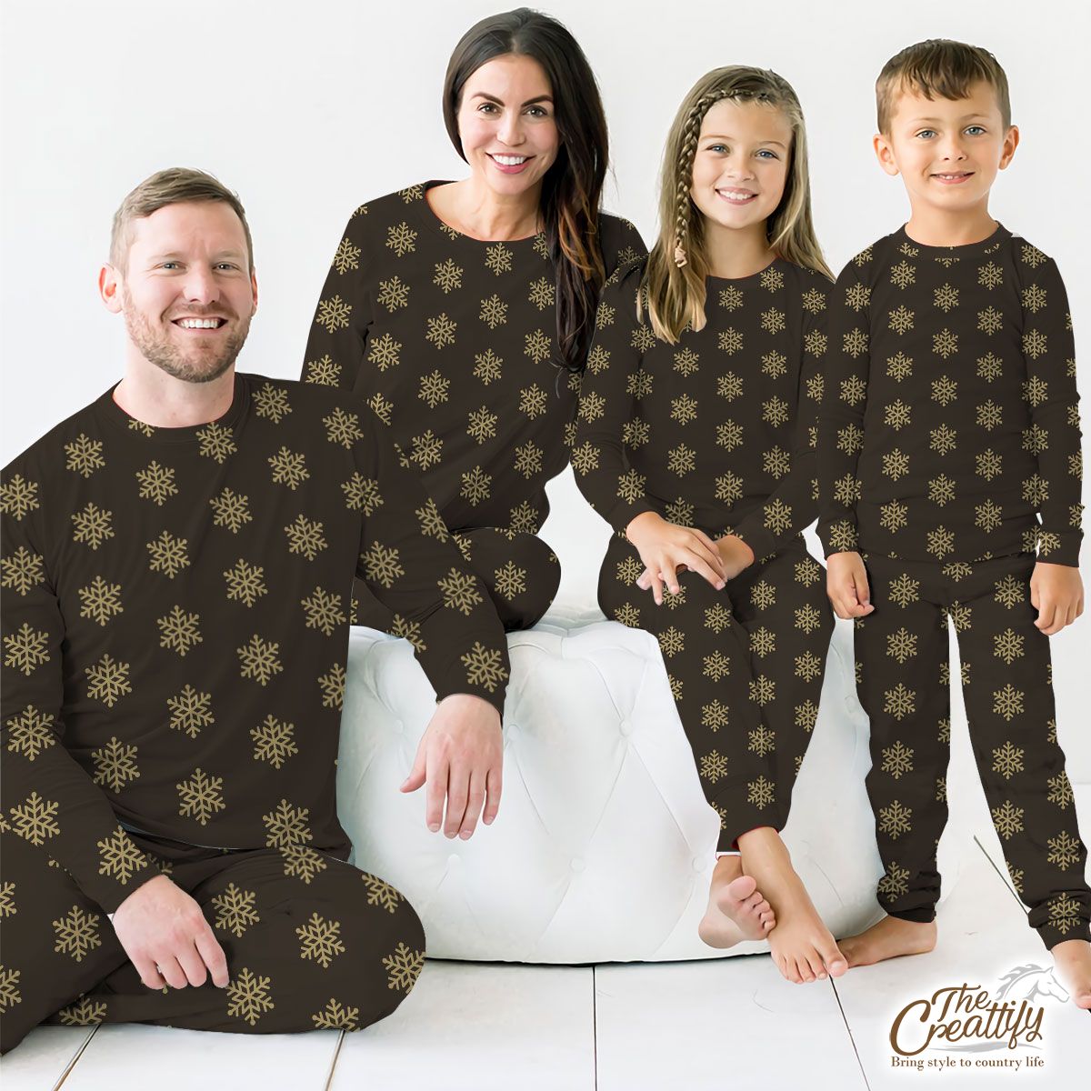 Christmas Snowflake Clipart On The Dark Background Pajamas