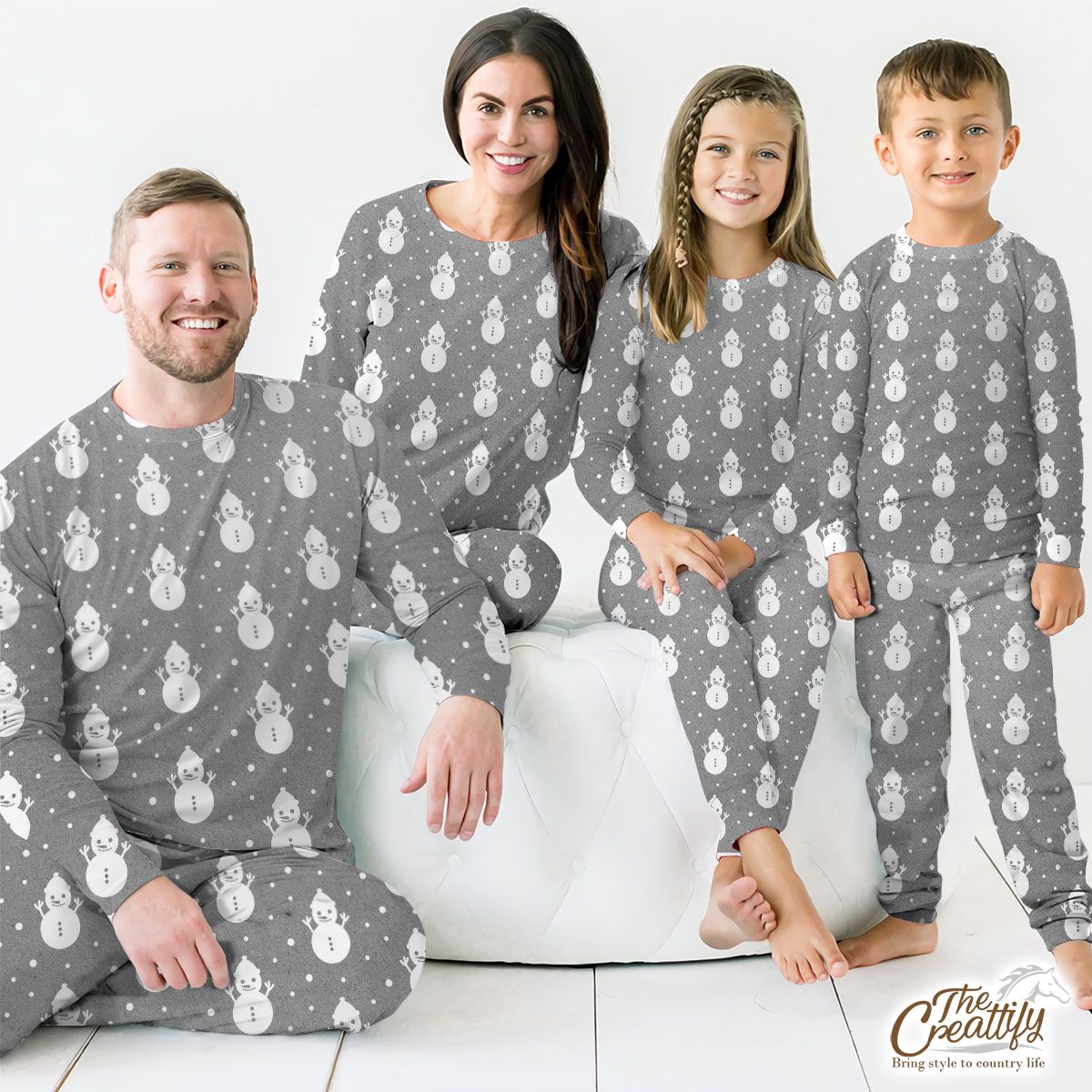 Snowman, Christmas Snowman, Snowman Clipart With Snowflake Background Pajamas