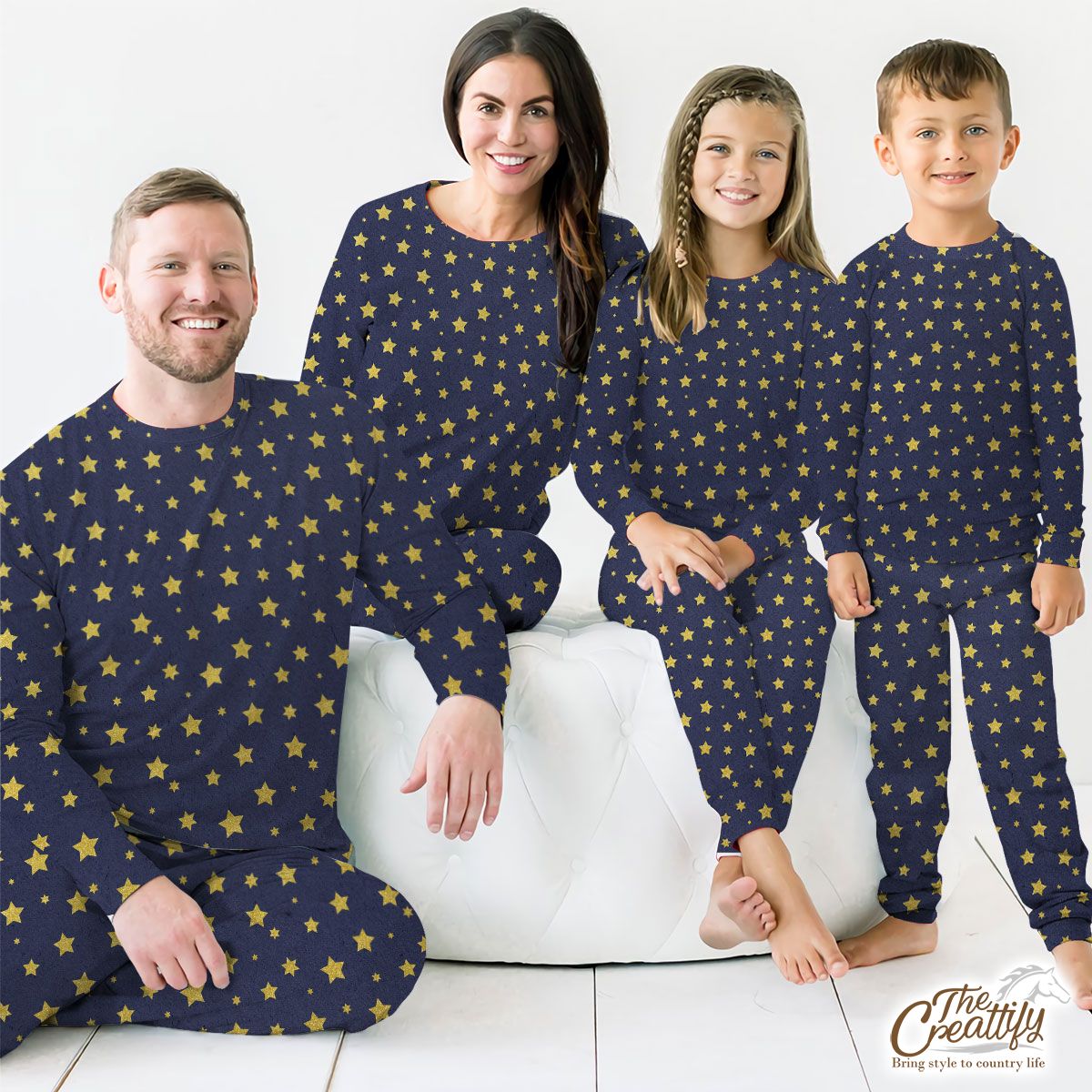 Star Sparkling Golden For Night Christmas, Christmas Gift Ideas Pajamas