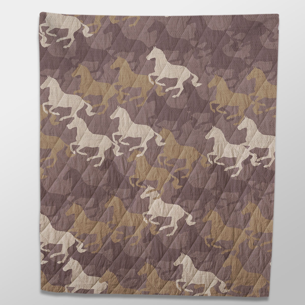 Horse Camouflage Pattern Quilt