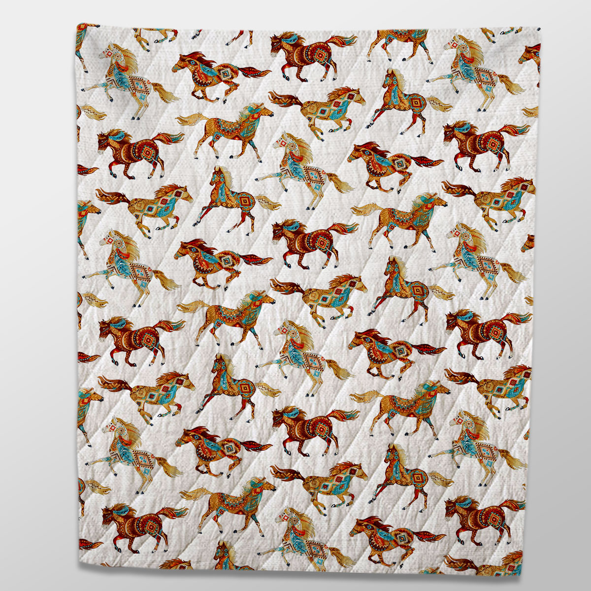 Native Horse Pattern Quilt