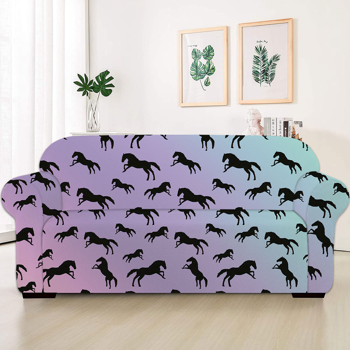 Horse Ombre Pattern Sofa Cover