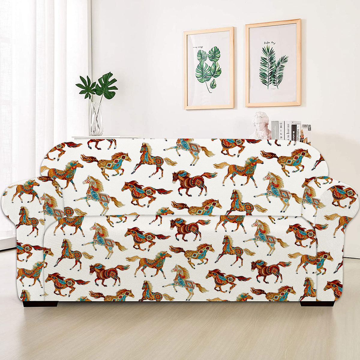 Native Horse Pattern Sofa Cover