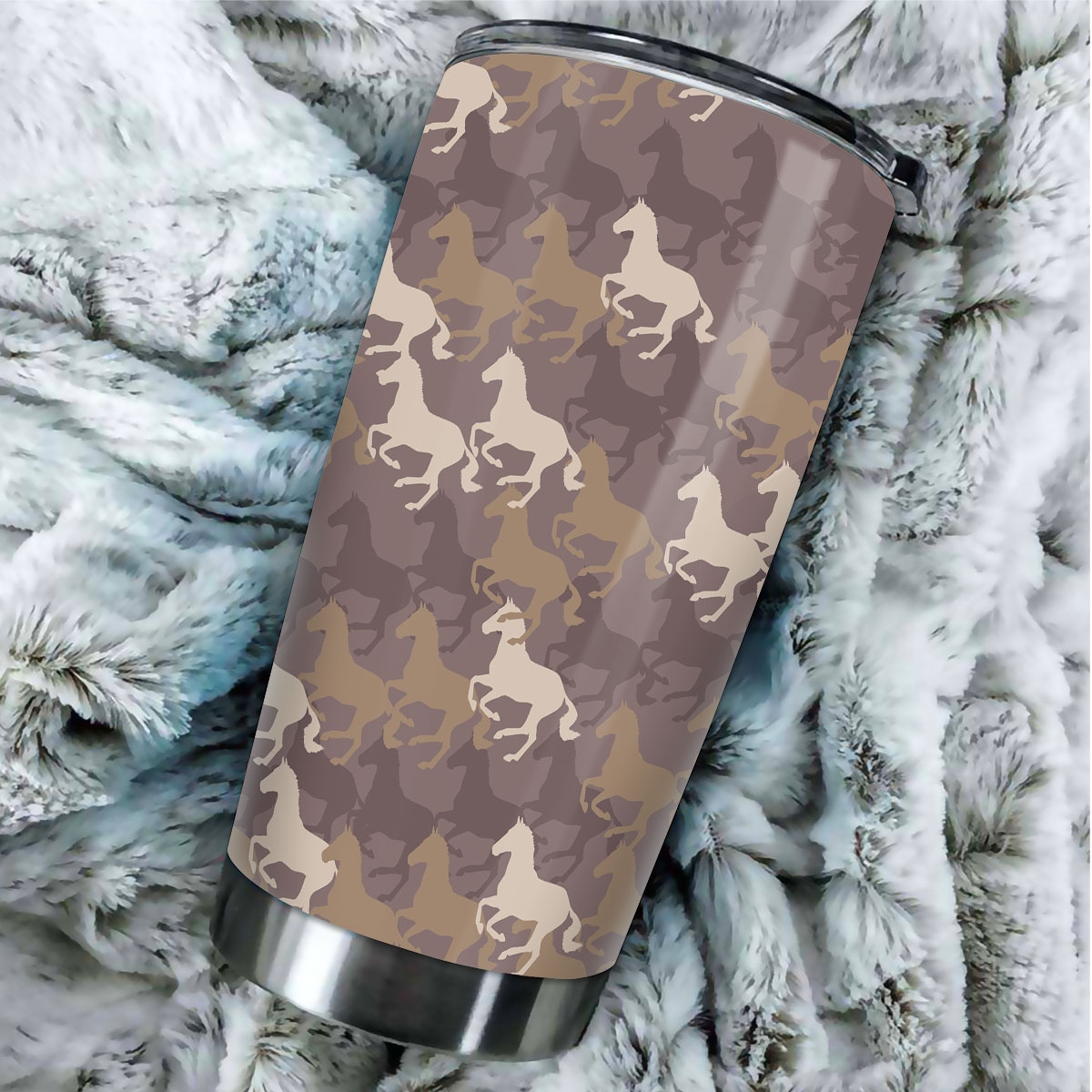 Horse Camouflage Pattern Tumbler