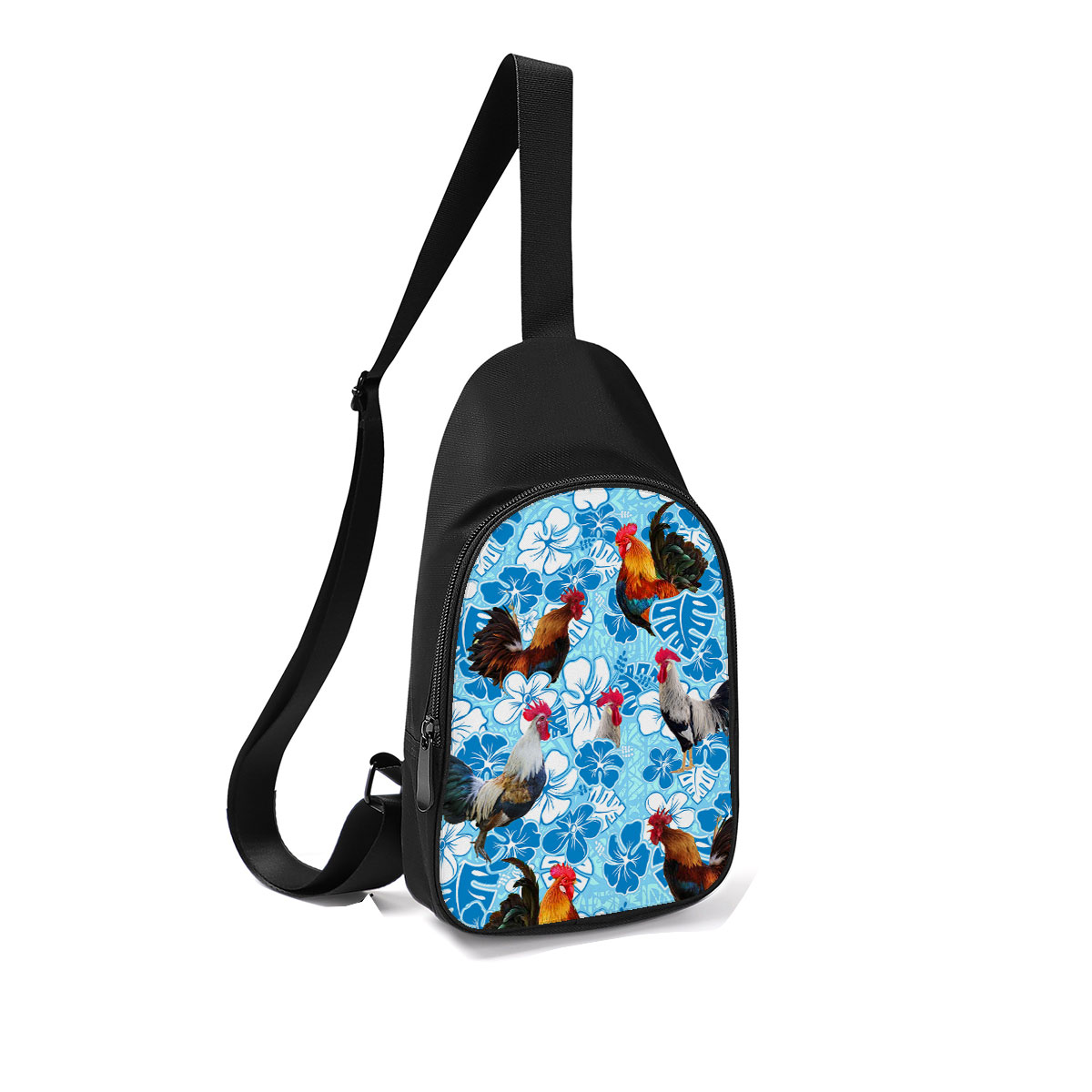 Chicken Blue Floral Chest Bags