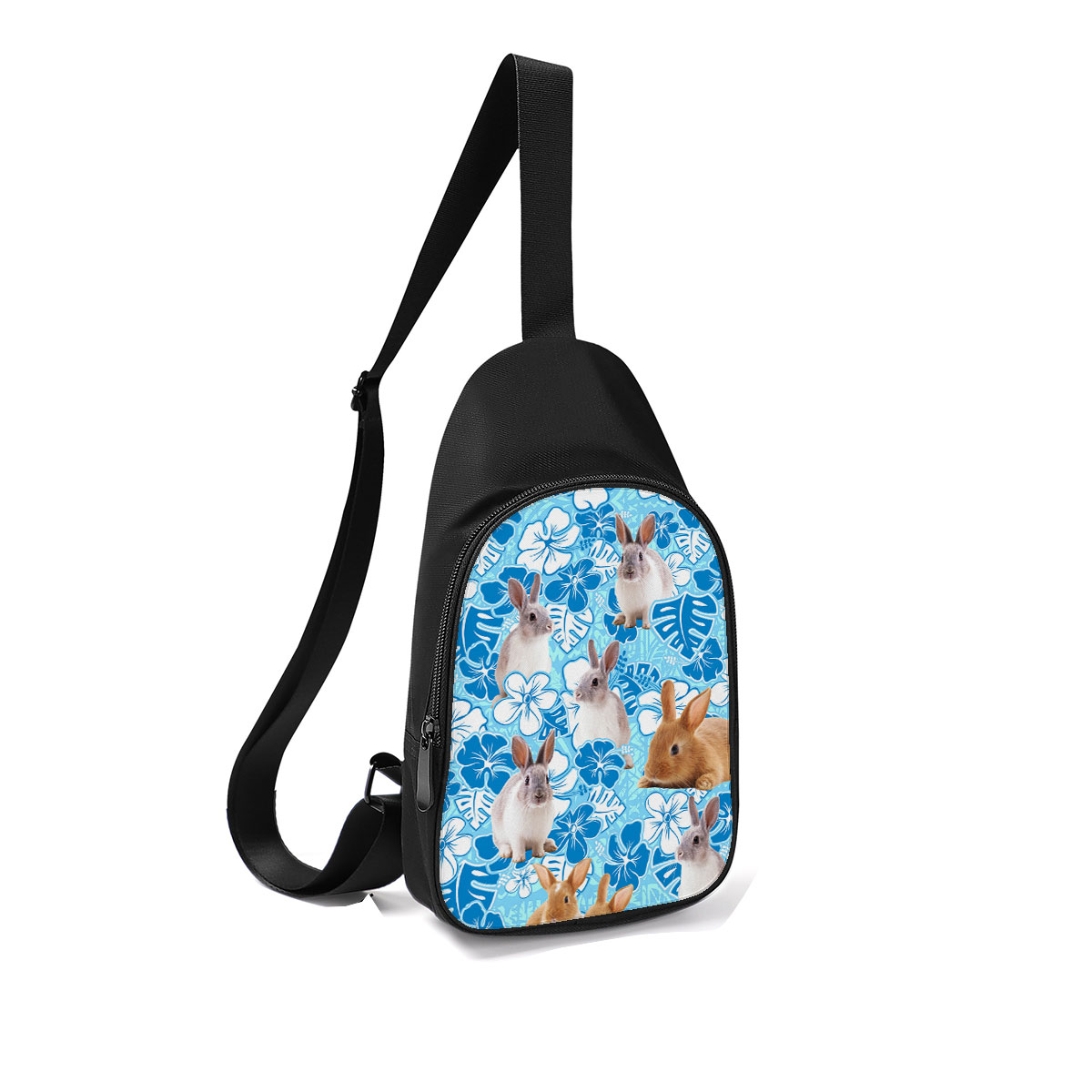 Rabbit Blue Floral Chest Bags