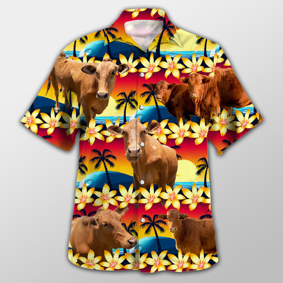 Beefmaster Beach Sunset Hawaiian Shirt