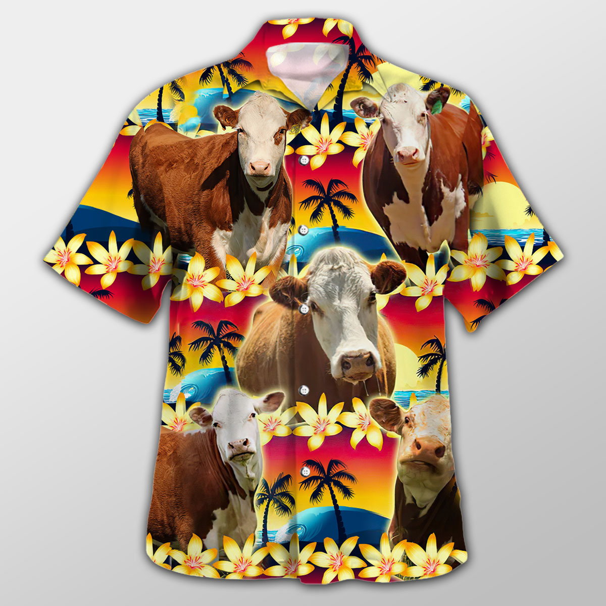 Hereford Beach Sunset Hawaiian Shirt