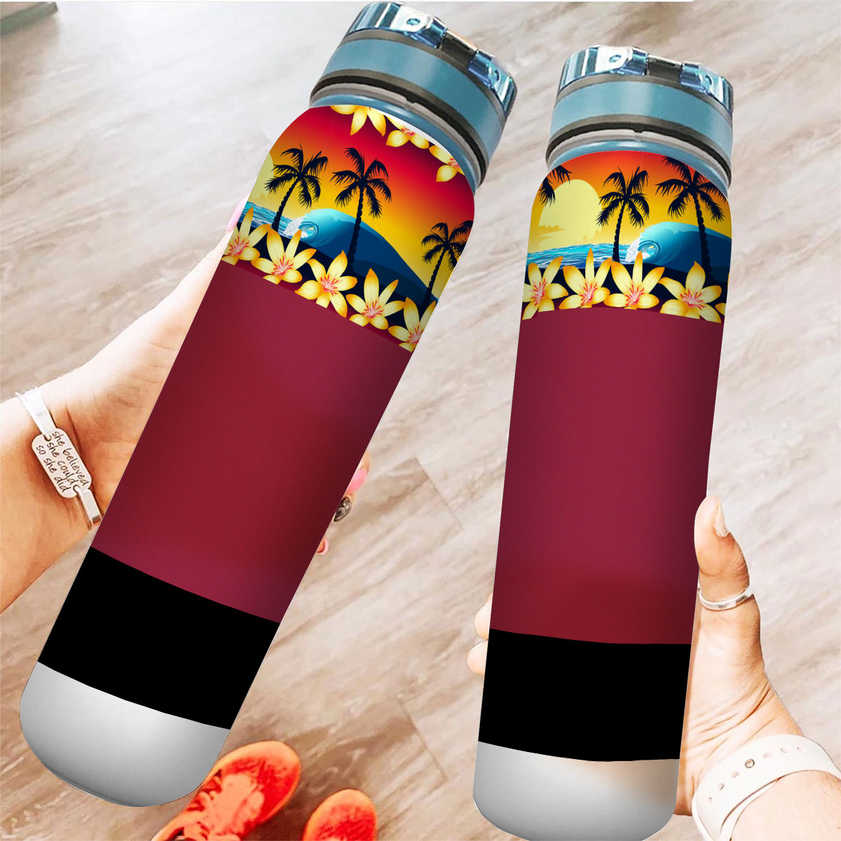 Gelbvieh Beach Sunset Tracker Bottle