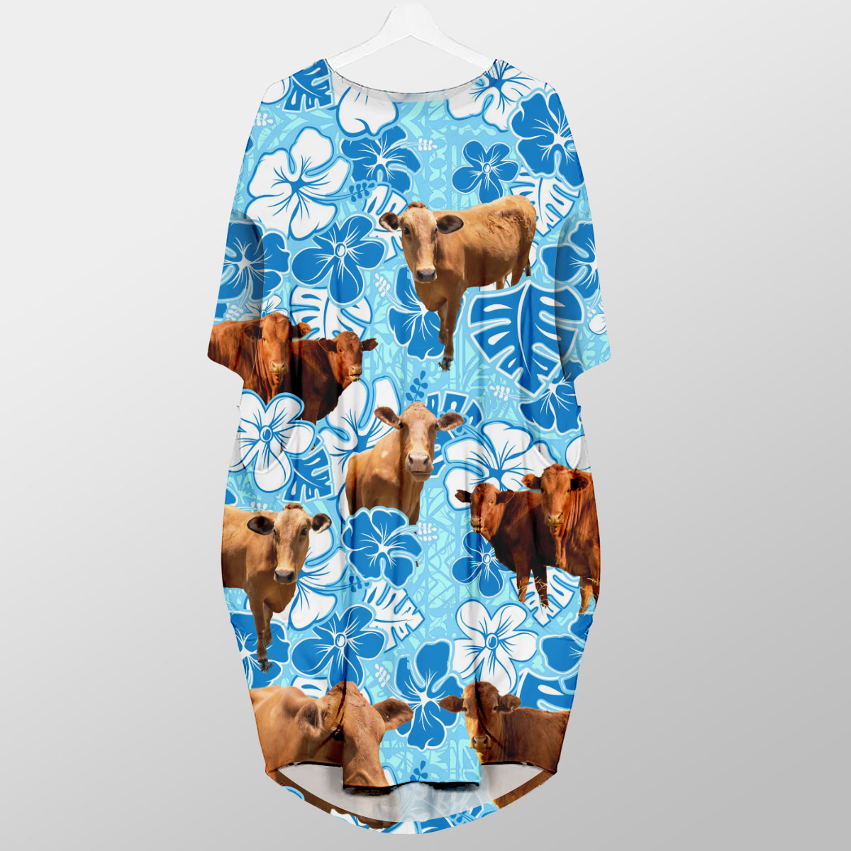 Beefmaster Blue Floral Pocket Dress