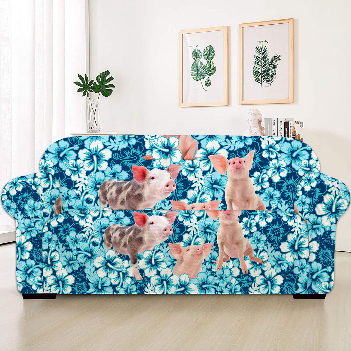 Pig Blue Hibiscus Sofa Cover