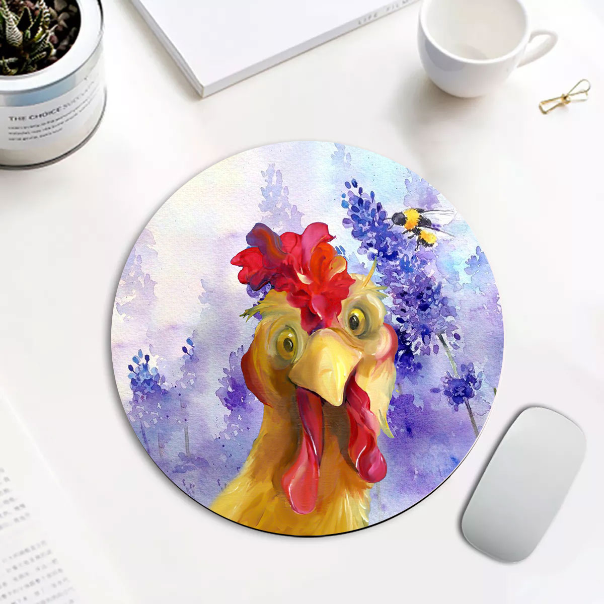 Chicken Pattern 1 Fabulous Round Mouse Pad