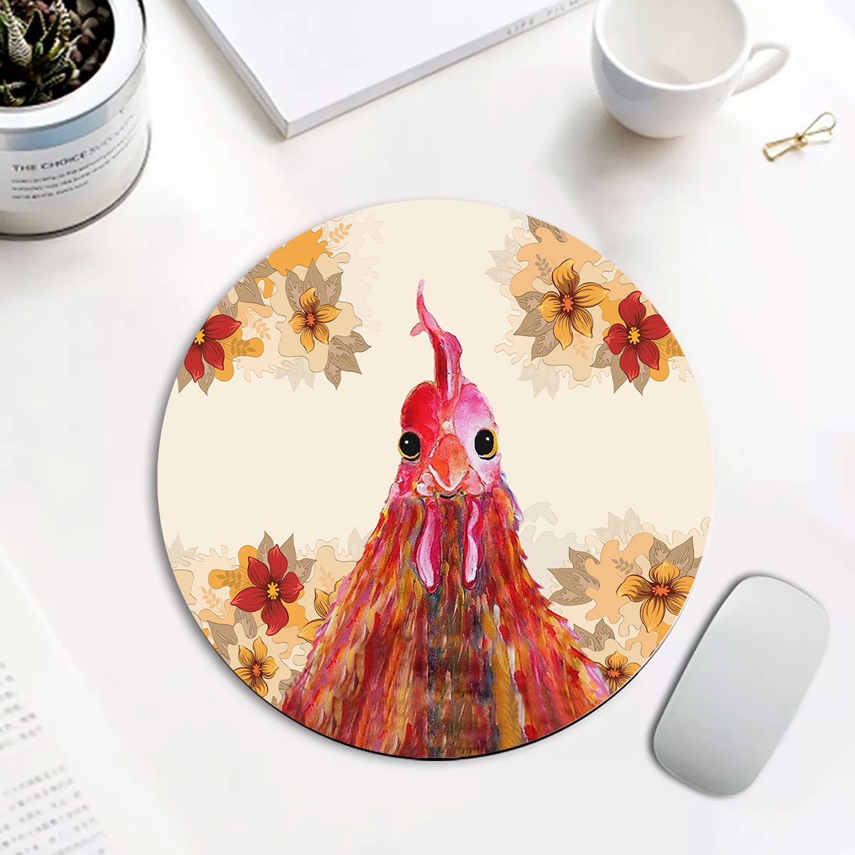 Chicken Pattern 11 Fabulous Round Mouse Pad