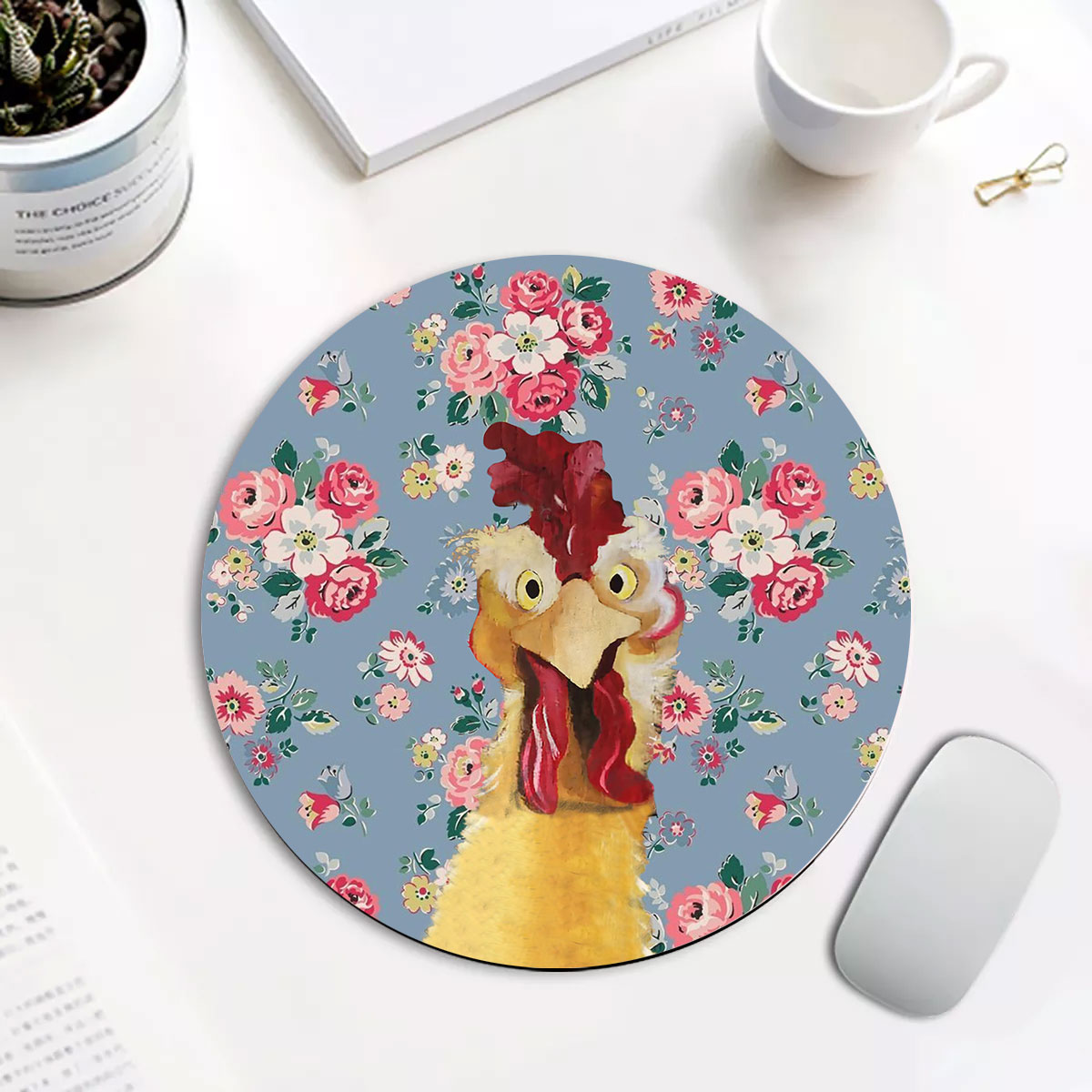 Chicken Pattern 2 Fabulous Round Mouse Pad