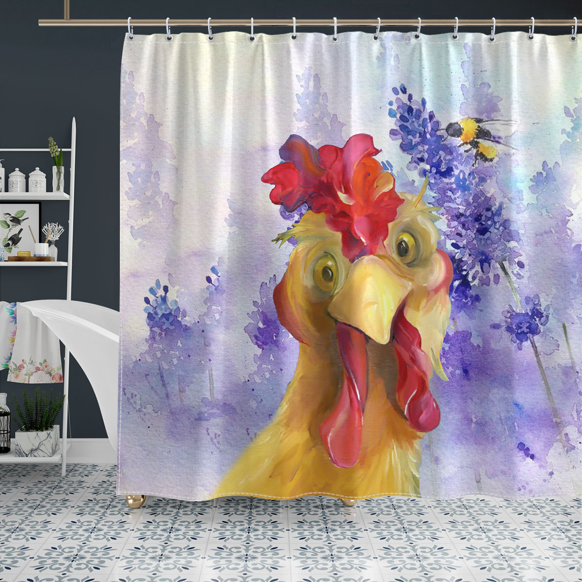Chicken Pattern 1 Fabulous Shower Curtain