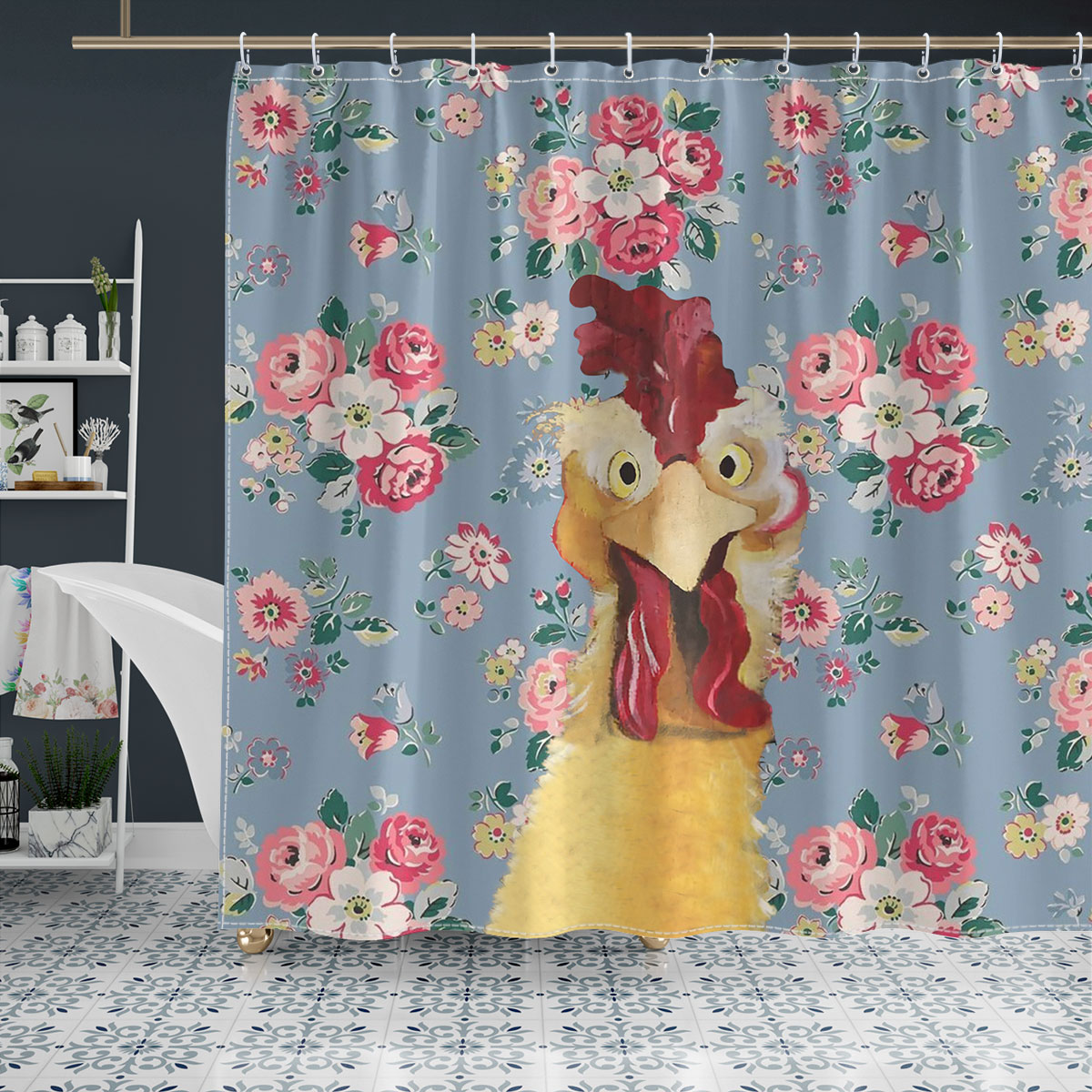 Chicken Pattern 2 Fabulous Shower Curtain