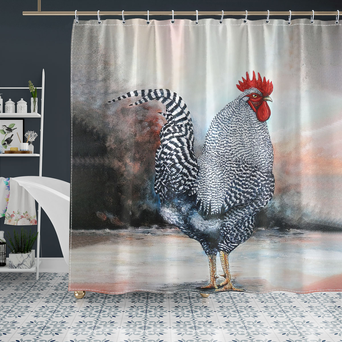 Chicken Pattern 3 Fabulous Shower Curtain