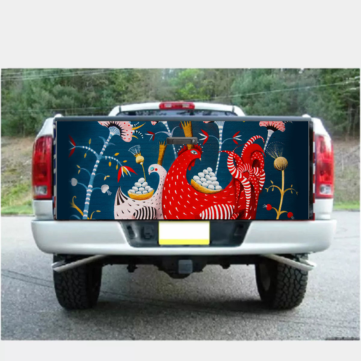 Chicken Pattern 6 Fabulous Truck Bed Decal