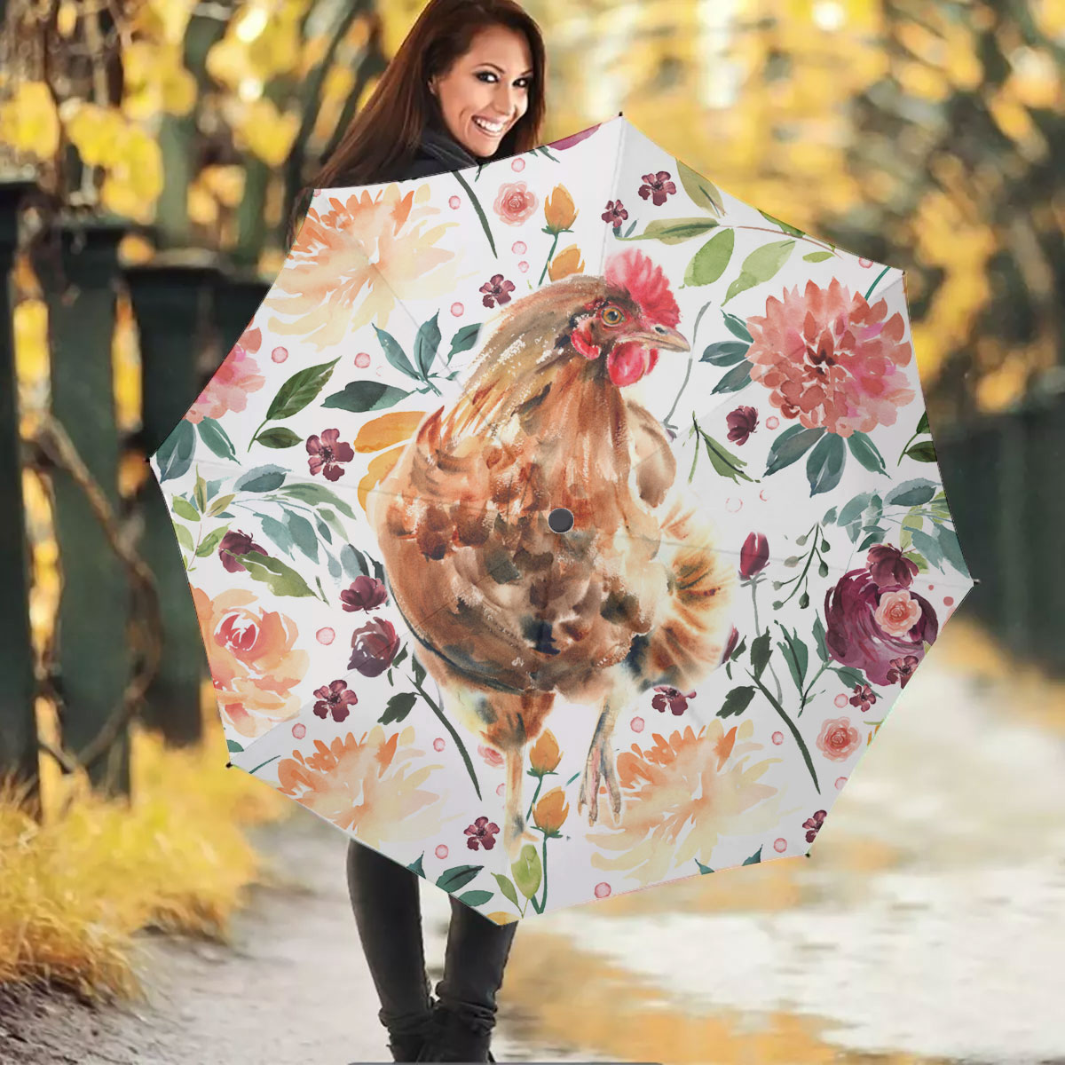 Chicken Pattern 4 Fabulous Umbrella
