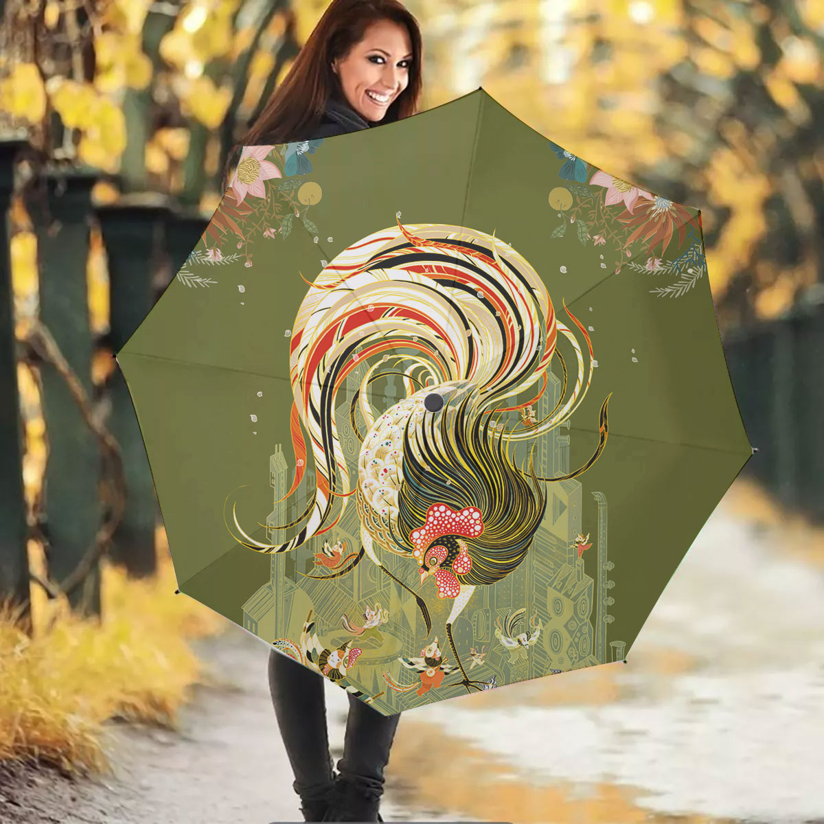 Chicken Pattern 9 Fabulous Umbrella