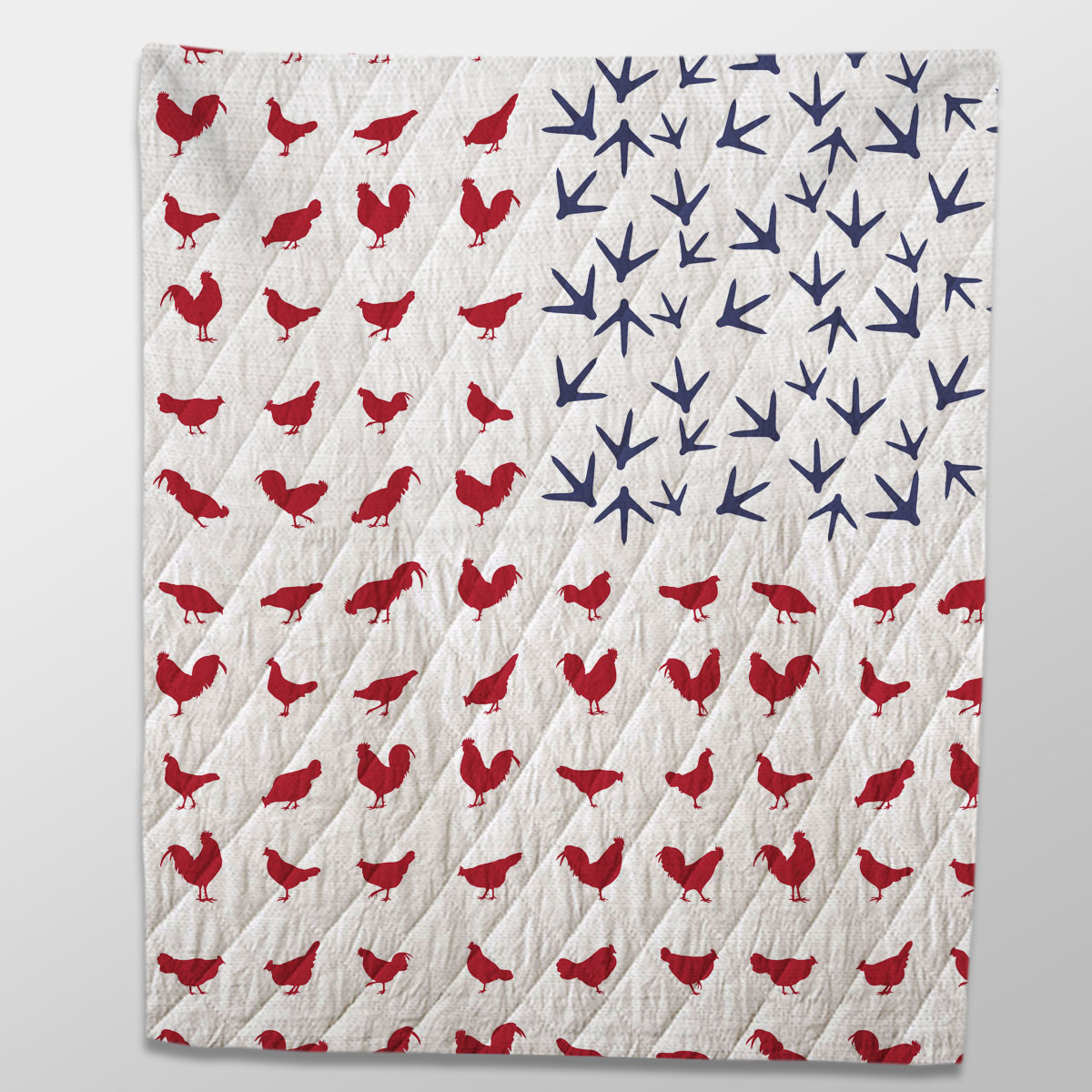 Chicken Flag Pattern Quilt