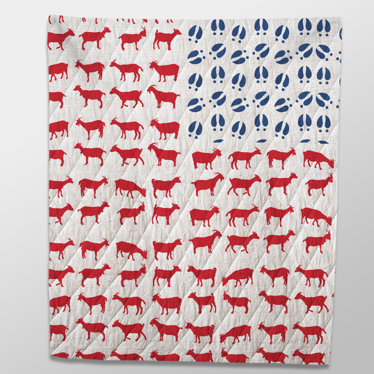 Goat Flag Pattern Quilt