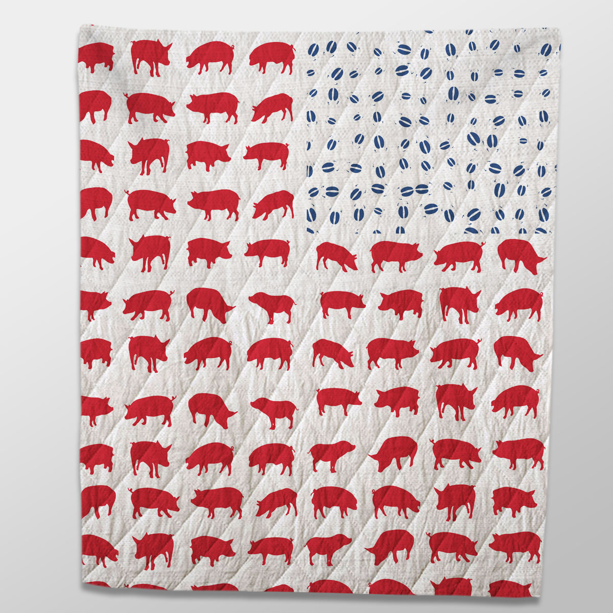 Pig Flag Pattern Quilt
