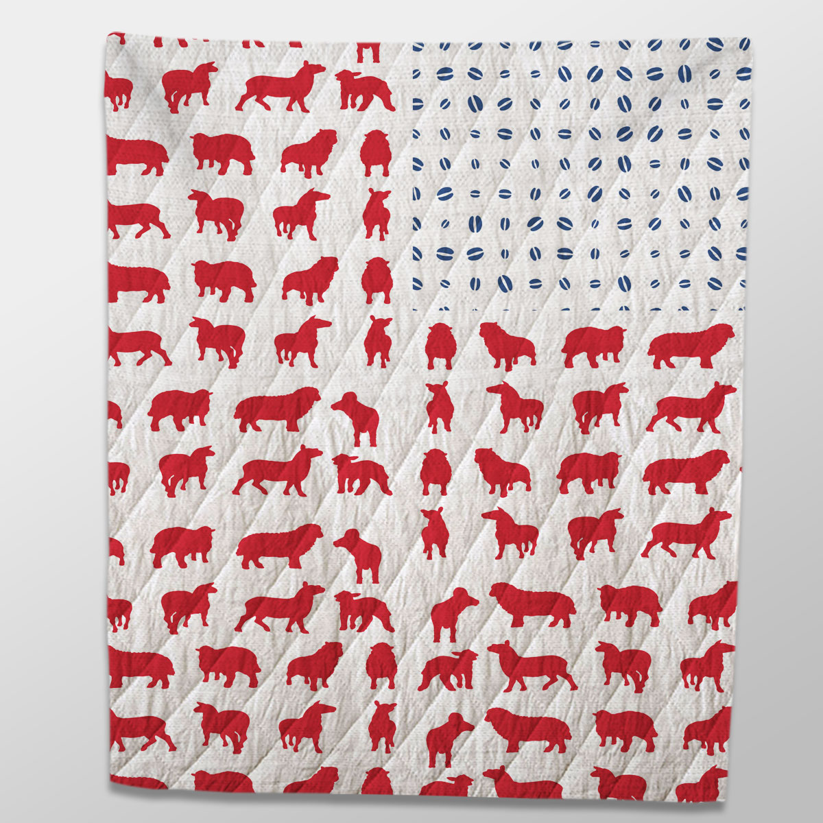 Sheep Flag Pattern Quilt