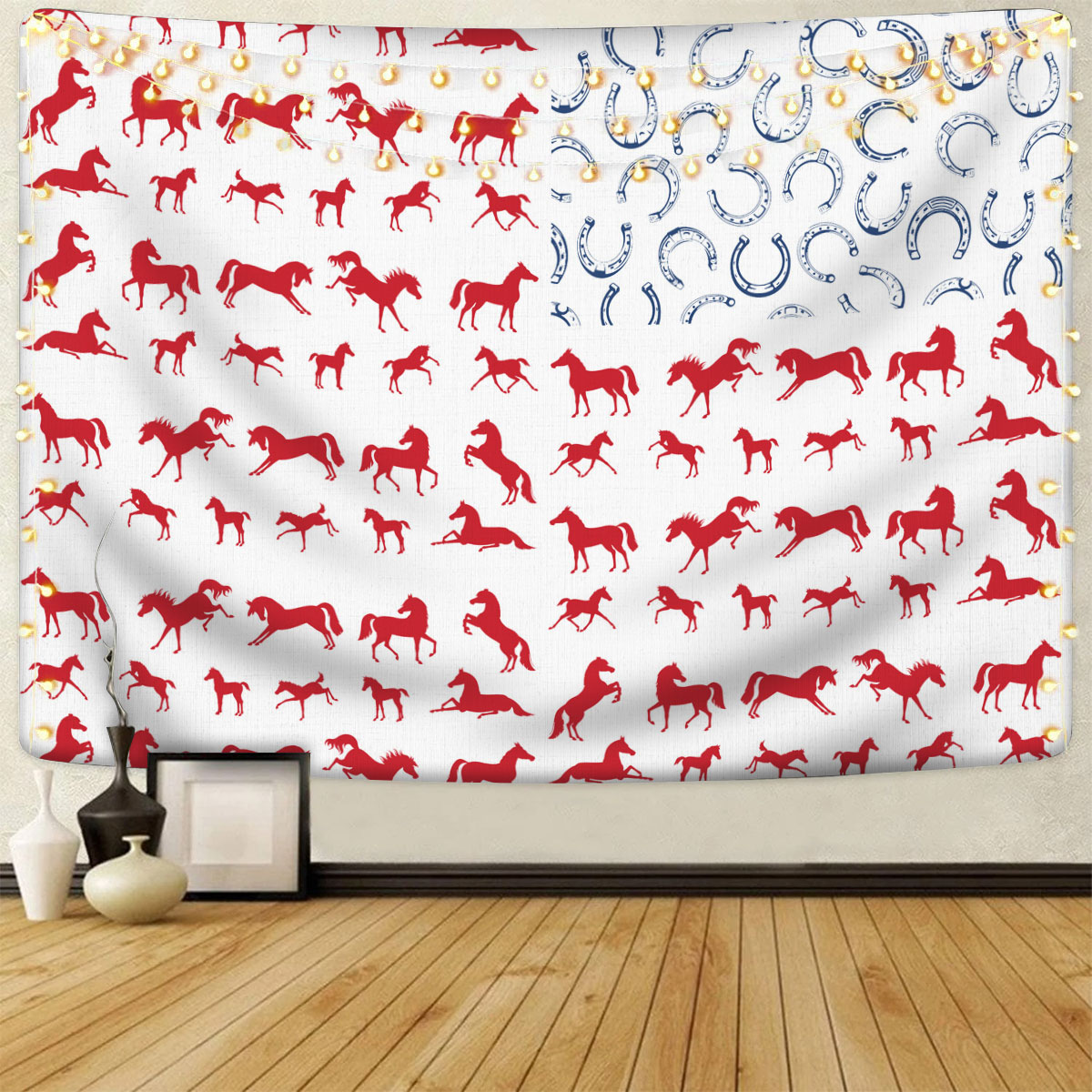 Horse Flag Pattern Tapestry