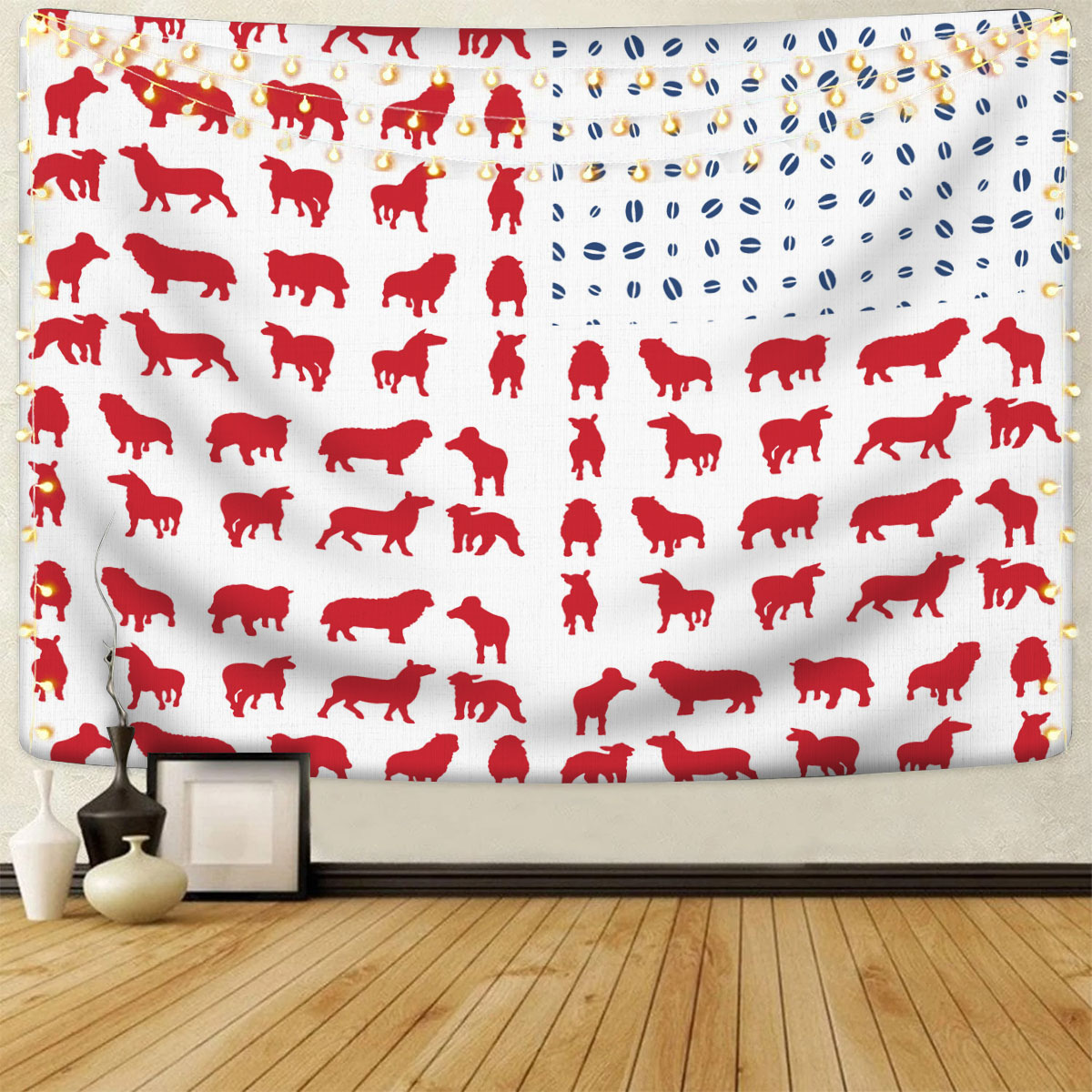 Sheep Flag Pattern Tapestry