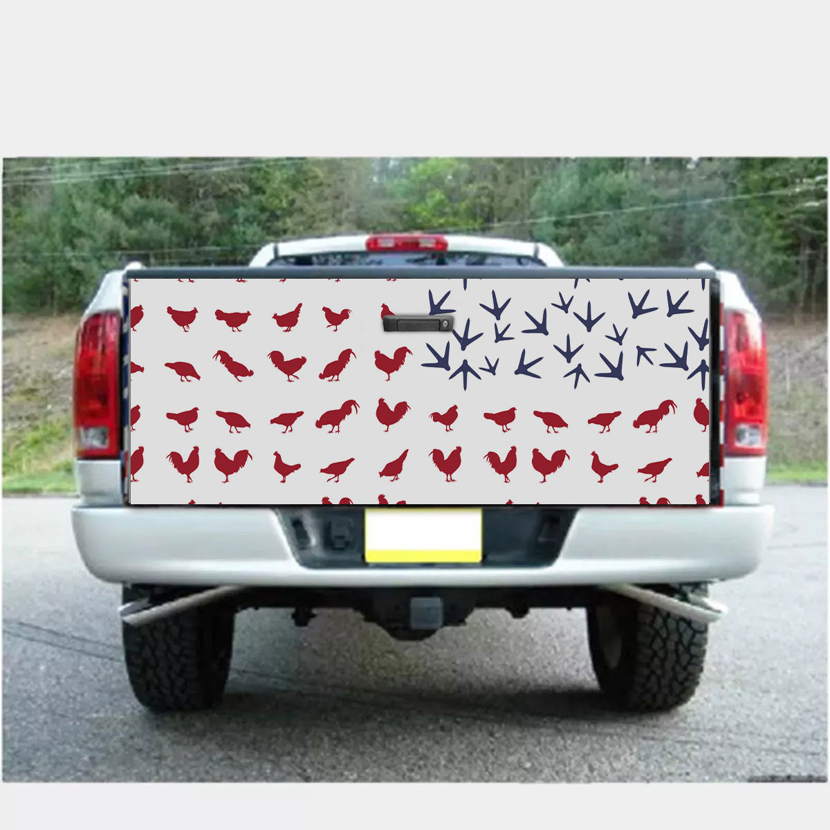 Chicken Flag Pattern Truck Bed Decal