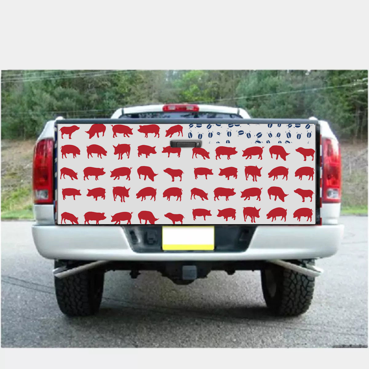 Pig Flag Pattern Truck Bed Decal