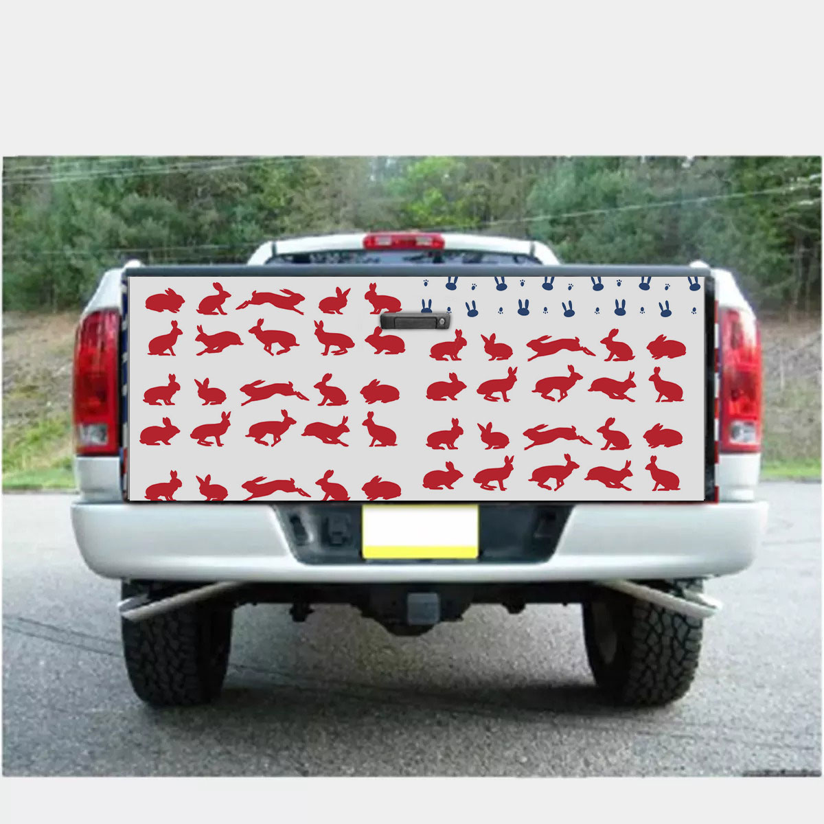 Rabbit Flag Pattern Truck Bed Decal