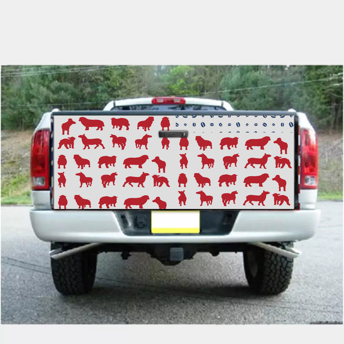 Sheep Flag Pattern Truck Bed Decal