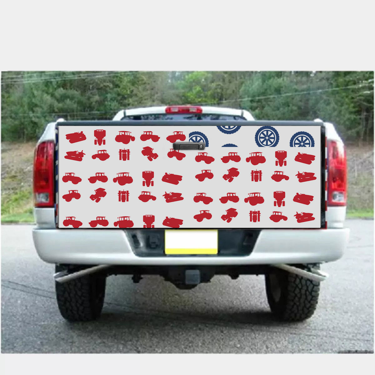 Tractor Flag Pattern Truck Bed Decal