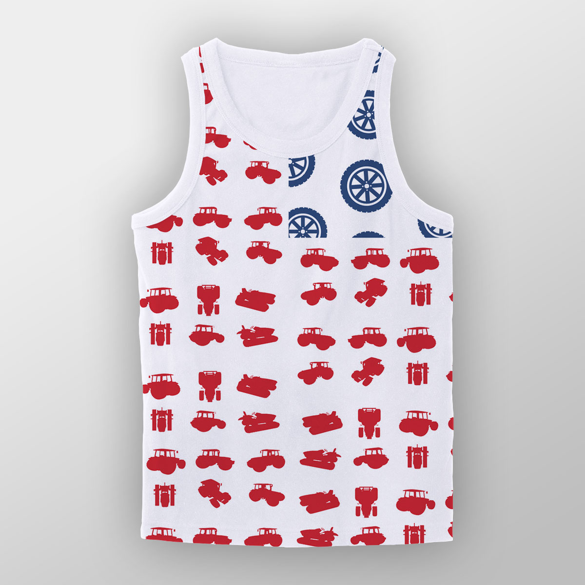 Tractor Flag Pattern Unisex Tank Top