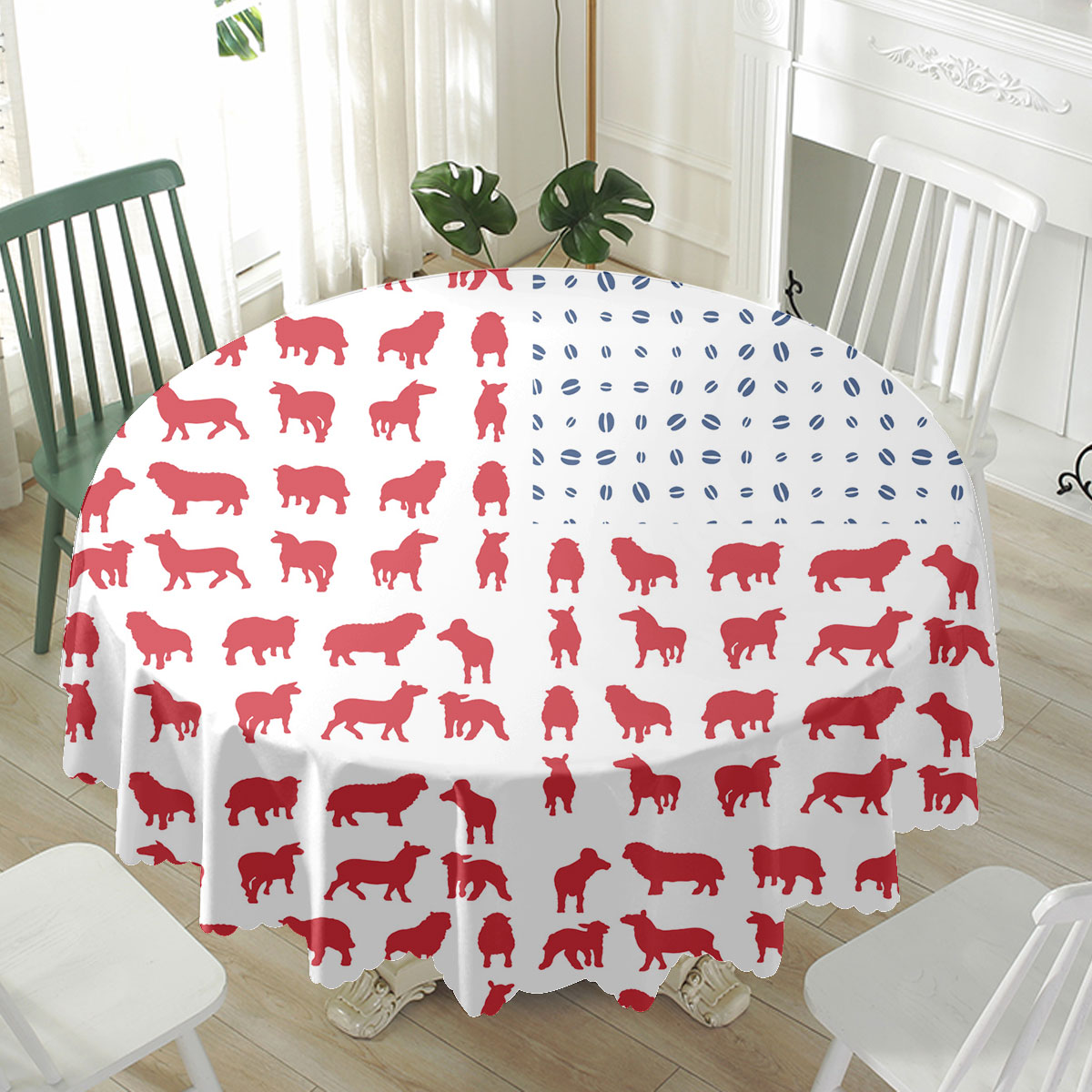 Sheep Flag Pattern Waterproof Tablecloth