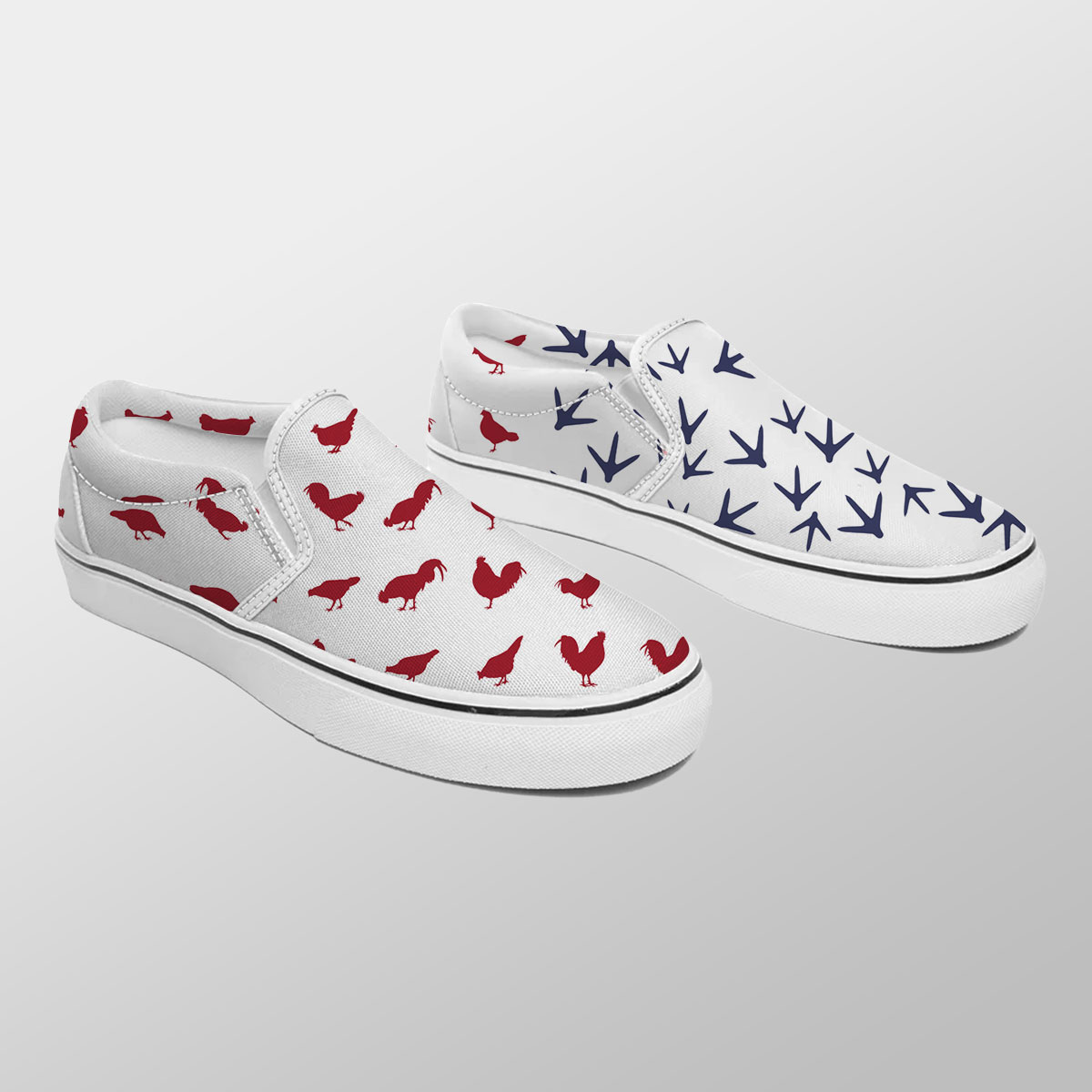 Chicken Flag Pattern Slip On Sneakers