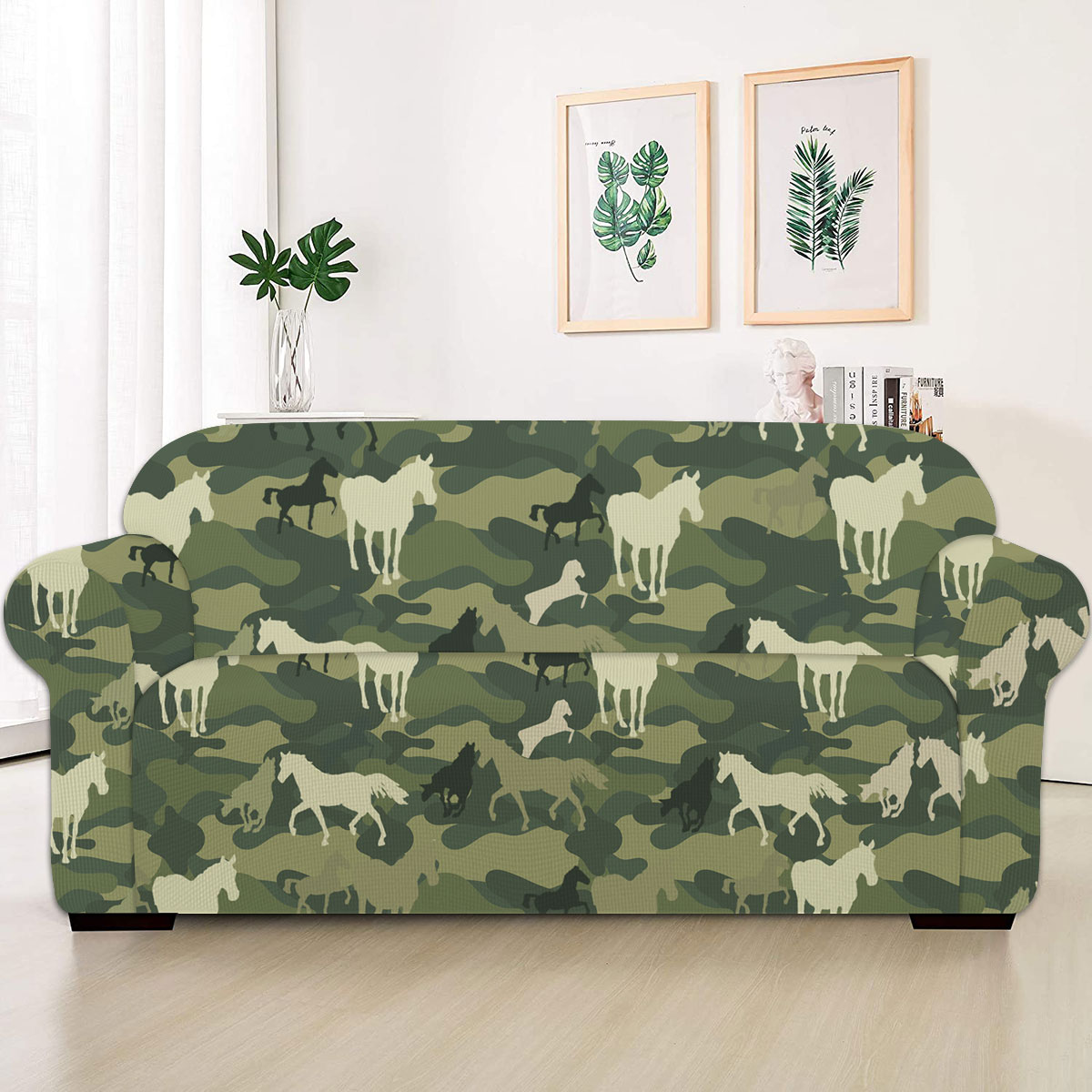 Horse Camo Pattern Sofa Cover