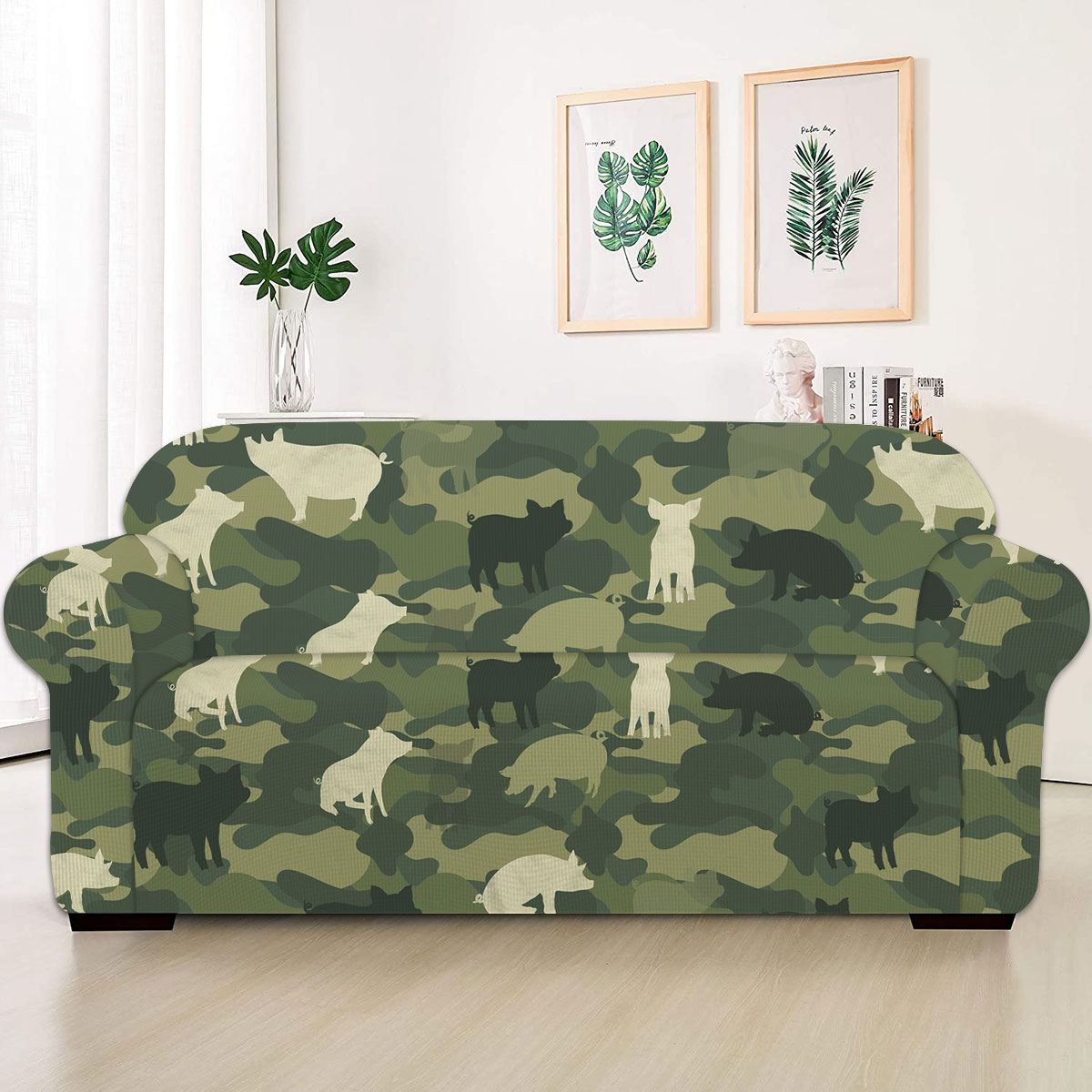 Pig Camo Pattern Sofa Cover