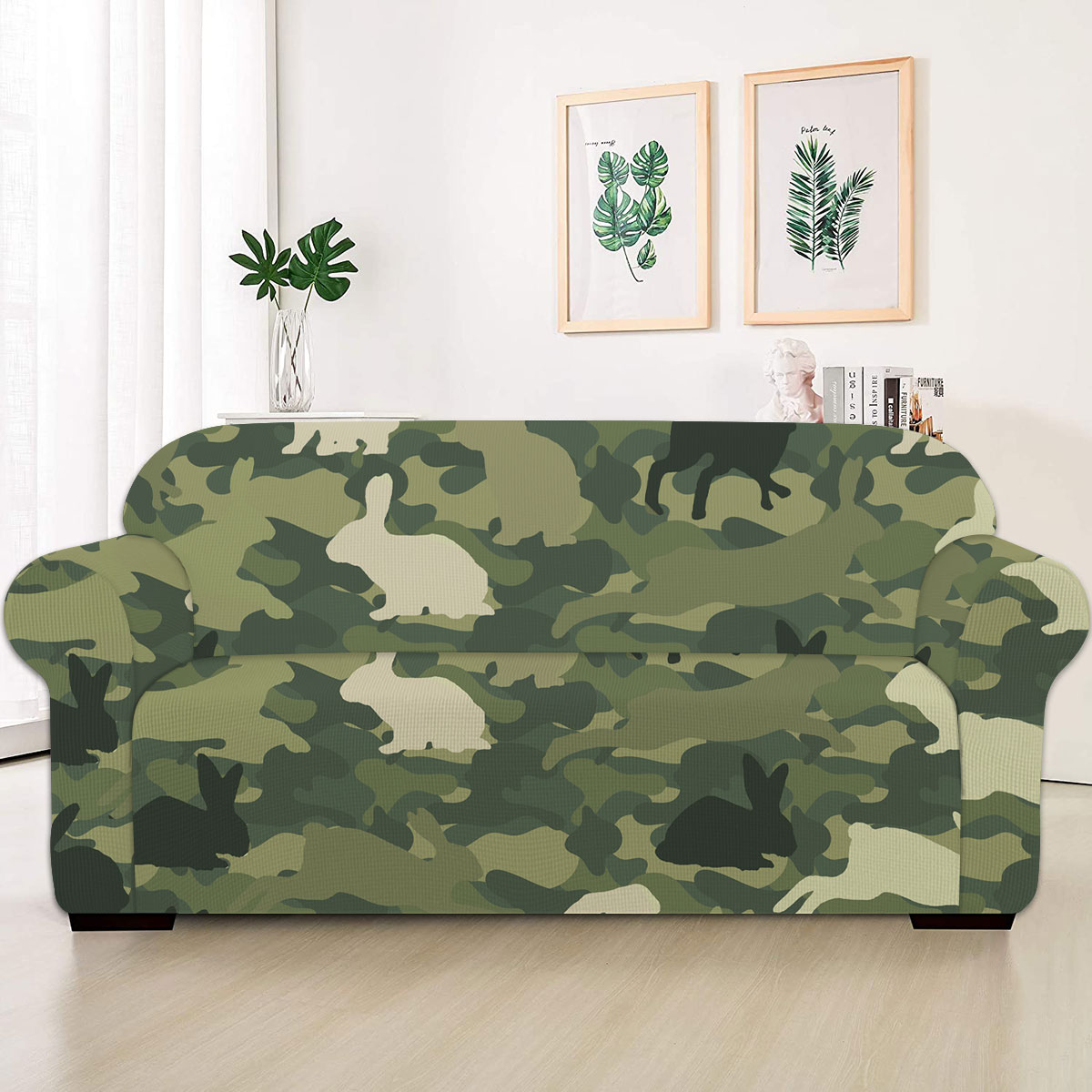 Rabbit Camo Pattern Sofa Cover